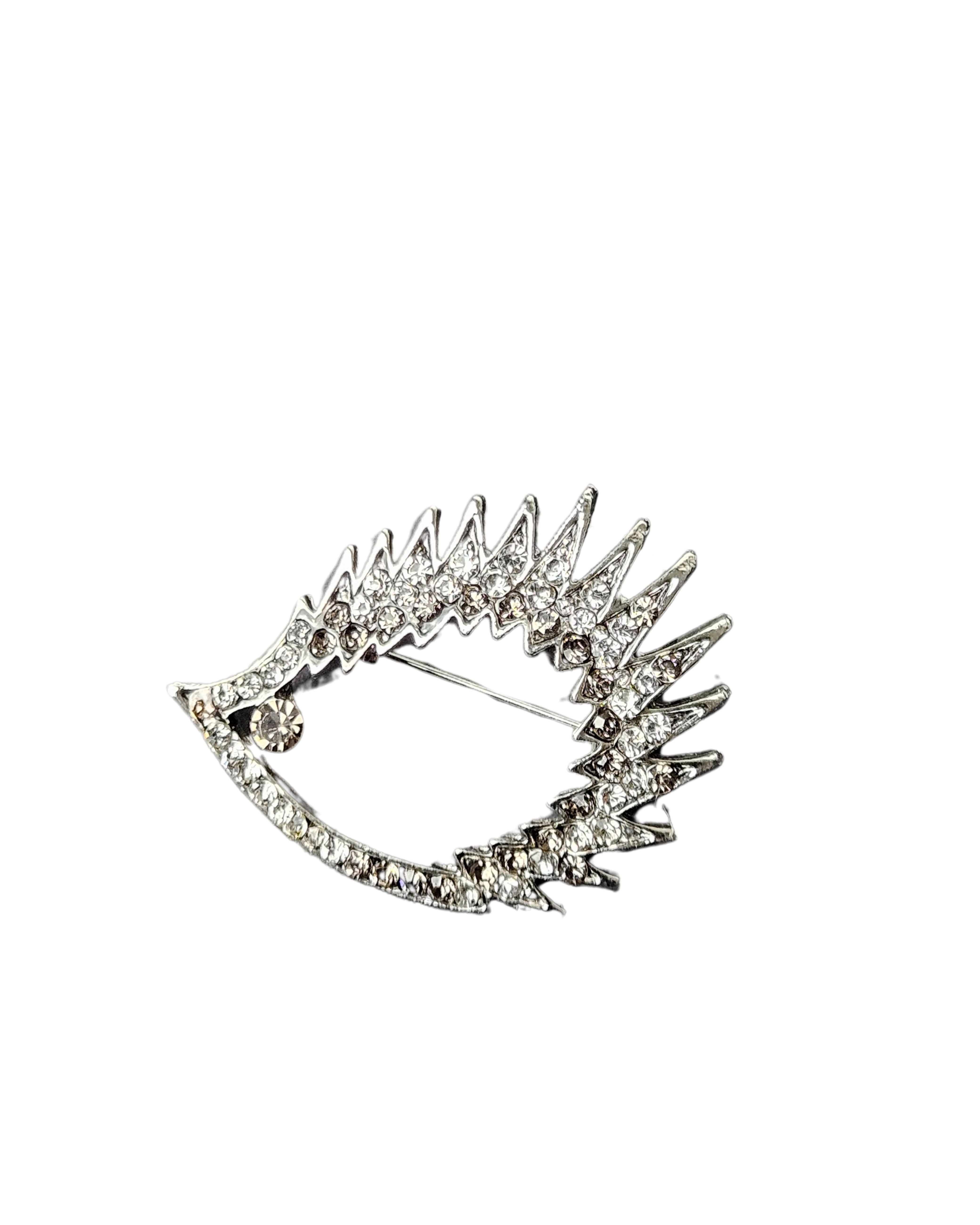 MayTree Brosche MayTree Brosche "Igel", brilliant mit Strass (Stück, 1-tlg), silberfarbene Metallbrosche mit Strass-Steinen für Damen