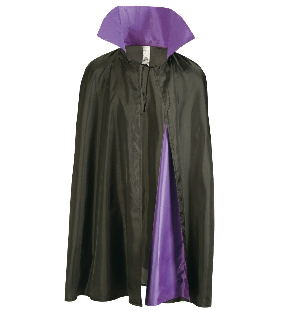 Fries Vampir-Kostüm Vampir Dracula Umhang Schwarz Lila Halloween Karneval Fasching