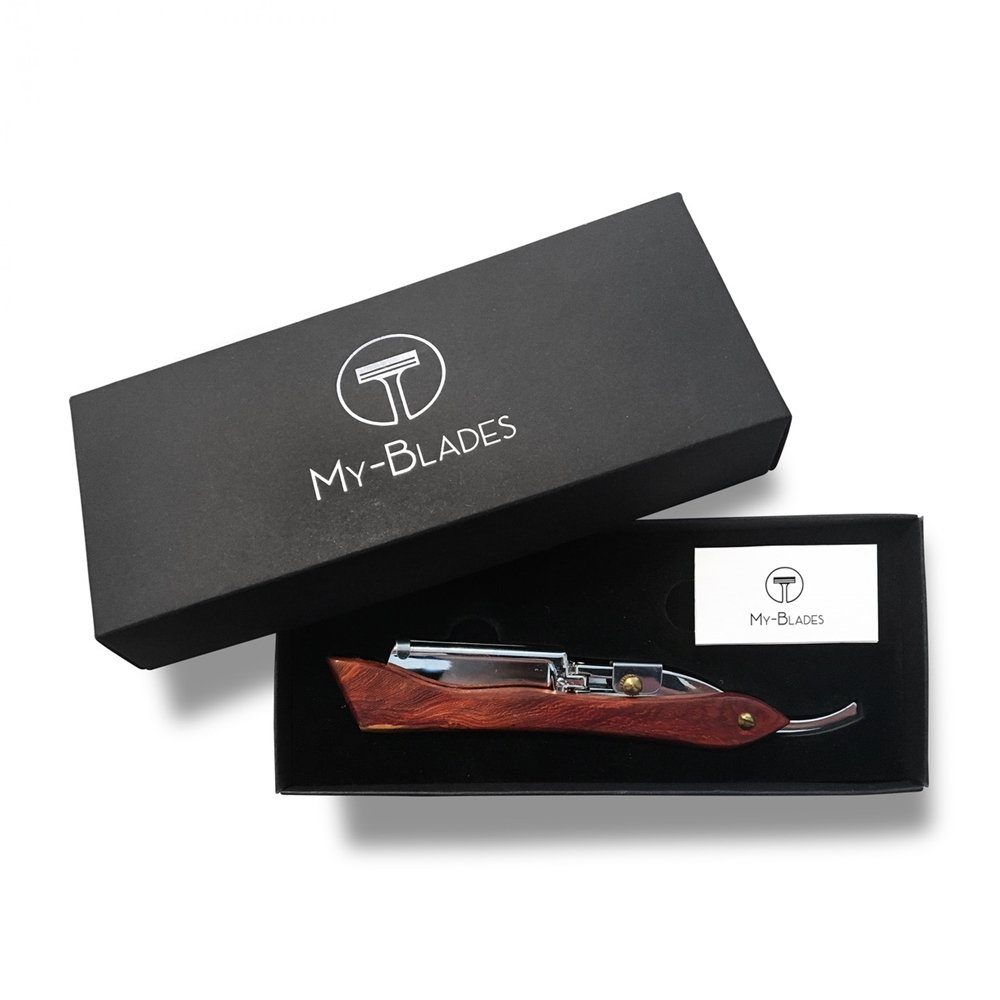 Rasiermesser My-Blades Holzgriff mit Rasiermesser 1x + Premium-Ersatzklingen
