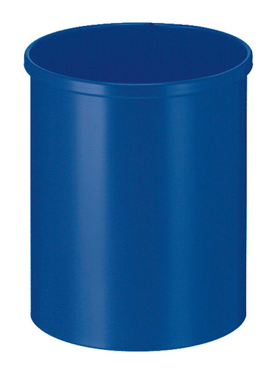PROREGAL® Papierkorb Stillvoller runder Metall Papierkorb, 15L HxØ 30,5x25,5cm,  Grau Blau