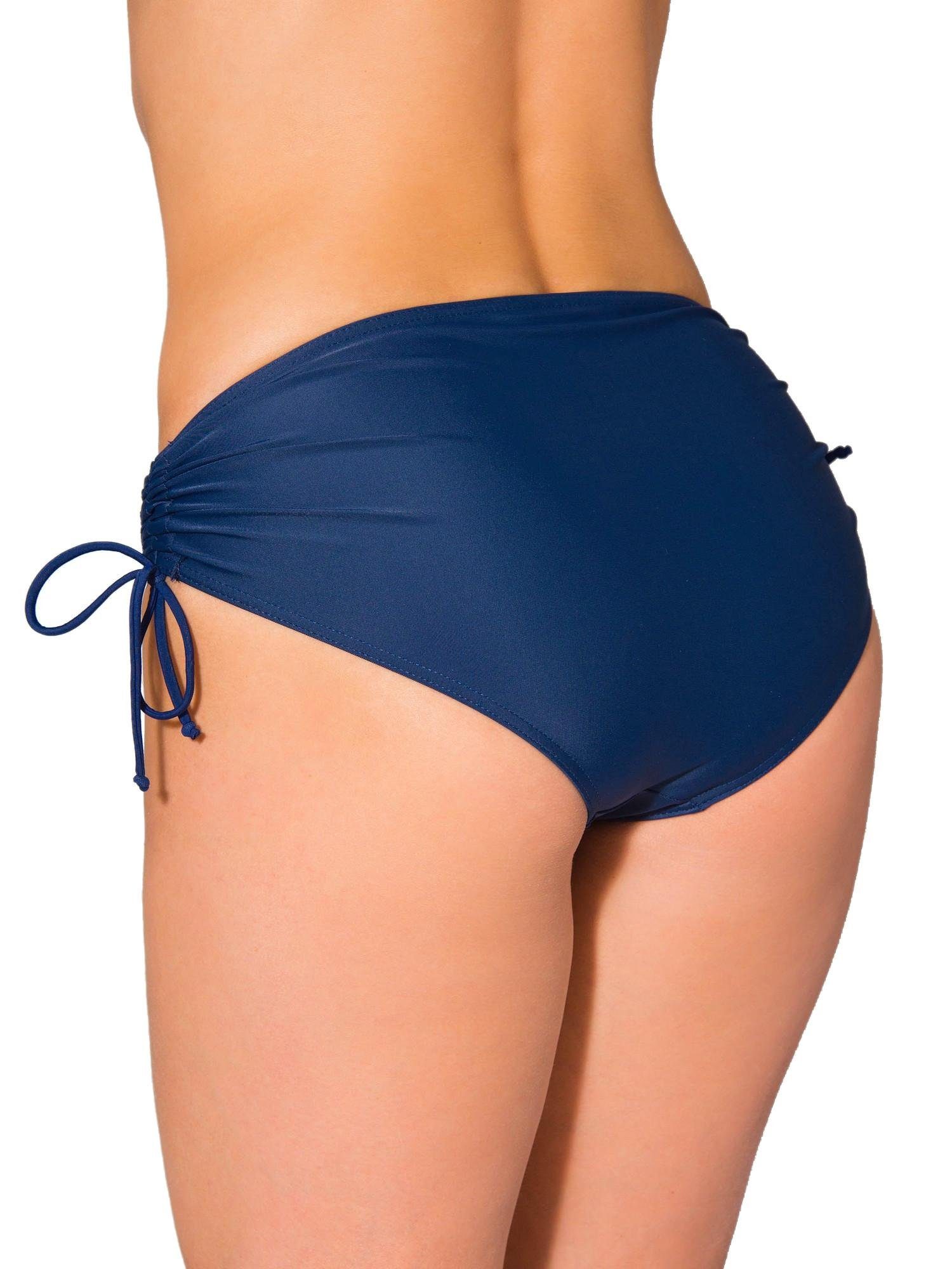 Aquarti Bikini-Hose Aquarti Damen Bikinihose mit Raffung und Schnüren