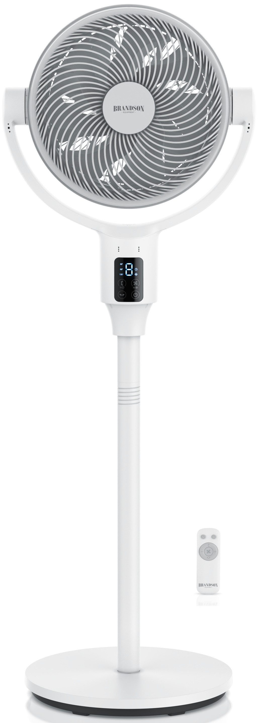 Brandson Standventilator 3D Oszillation, Dual Blade, DC Motor, Timer, Fernbedienung, Duftfach, Sieger NTV Award 2026, 9 Geschwindigkeiten, höhenverstellbar