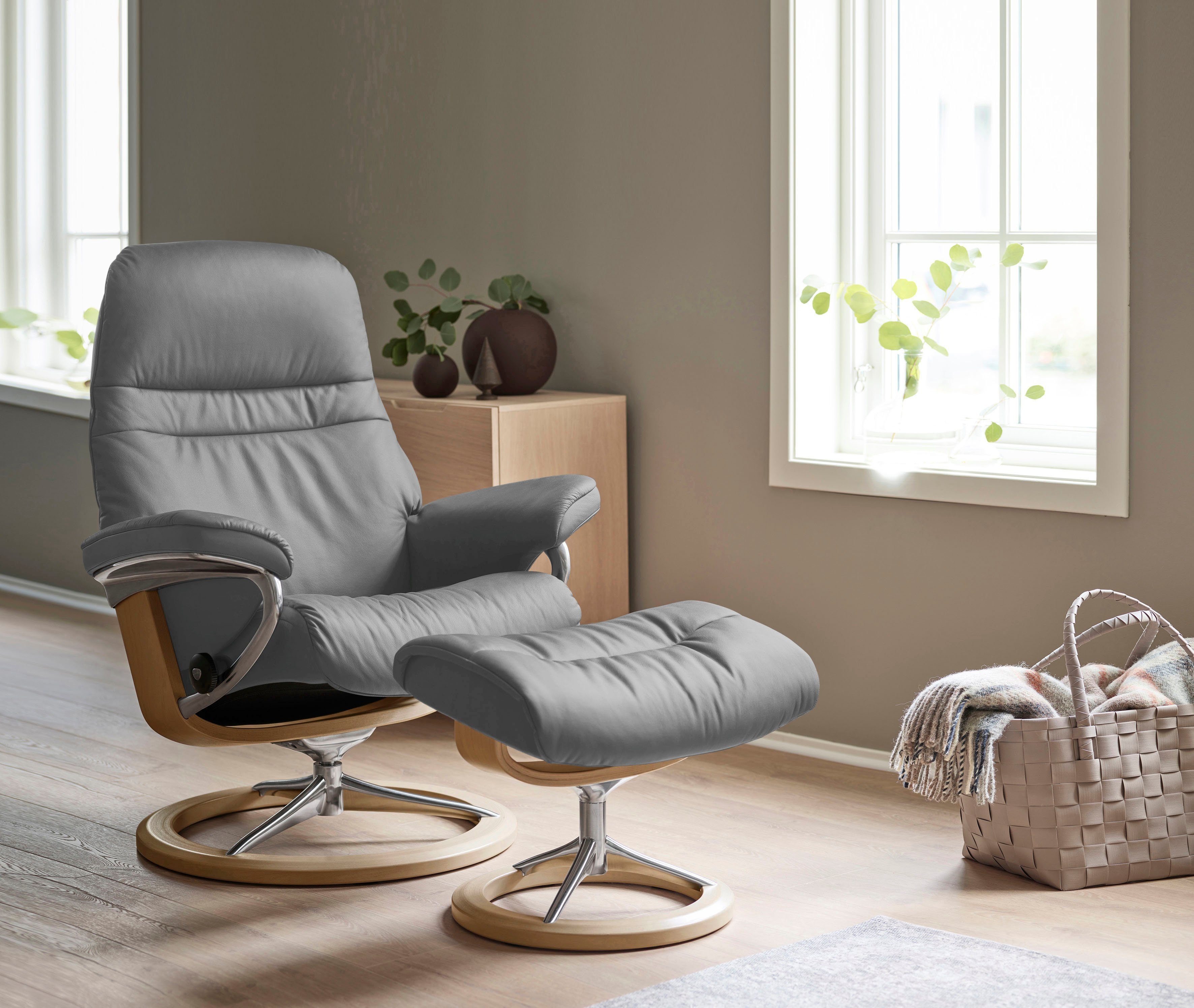 Relaxsessel Sunrise, Signature S, Gestell mit Stressless® Eiche Größe Base,