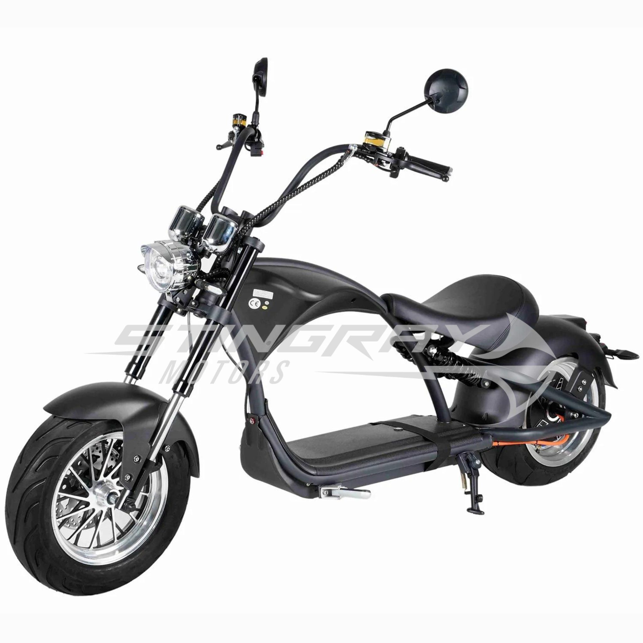 Stingray Motors E-Motorroller Elektroroller Harley E-Chopper km/h 3000,00 km/h, 50 / M1P, 30Ah 3kw, W, Titanblau 45