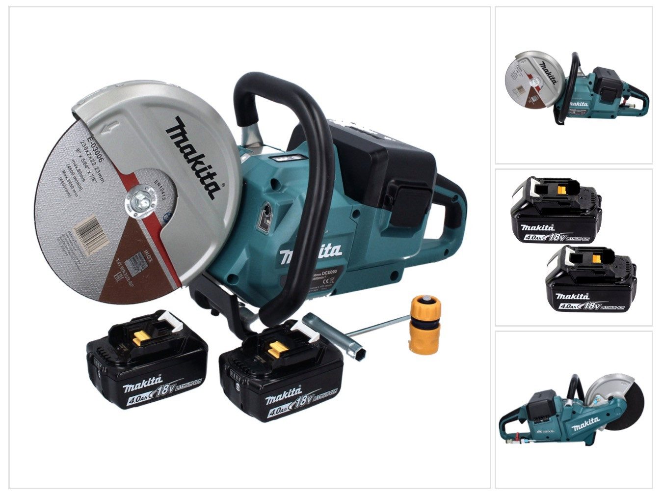 Makita Akku-Trennschleifer DCE 090 M2X1 Akku Trennschleifer 36 V (2x 18 V) 230 mm Brushless