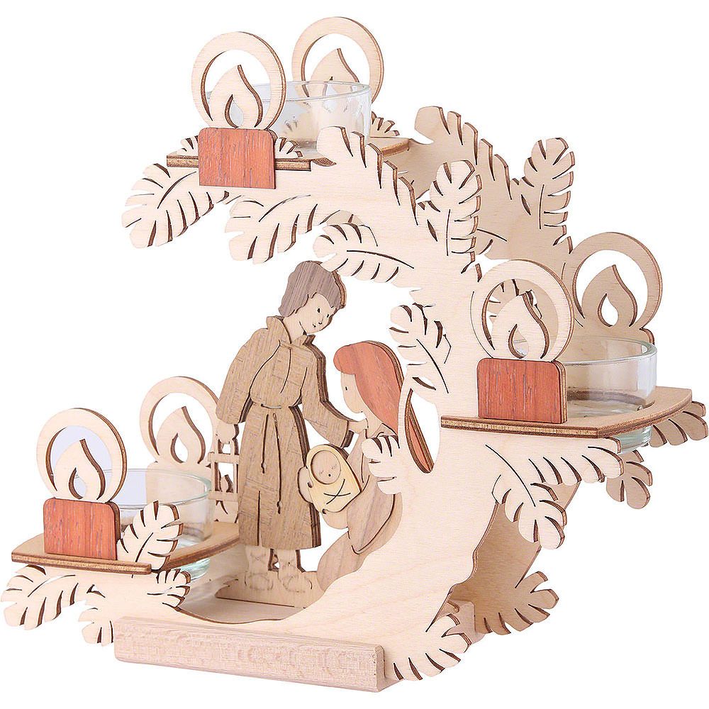 Kuhnert Schwibbogen Teelichtkranz Christi Geburt (15cm) von Drechslerei Kuhnert
