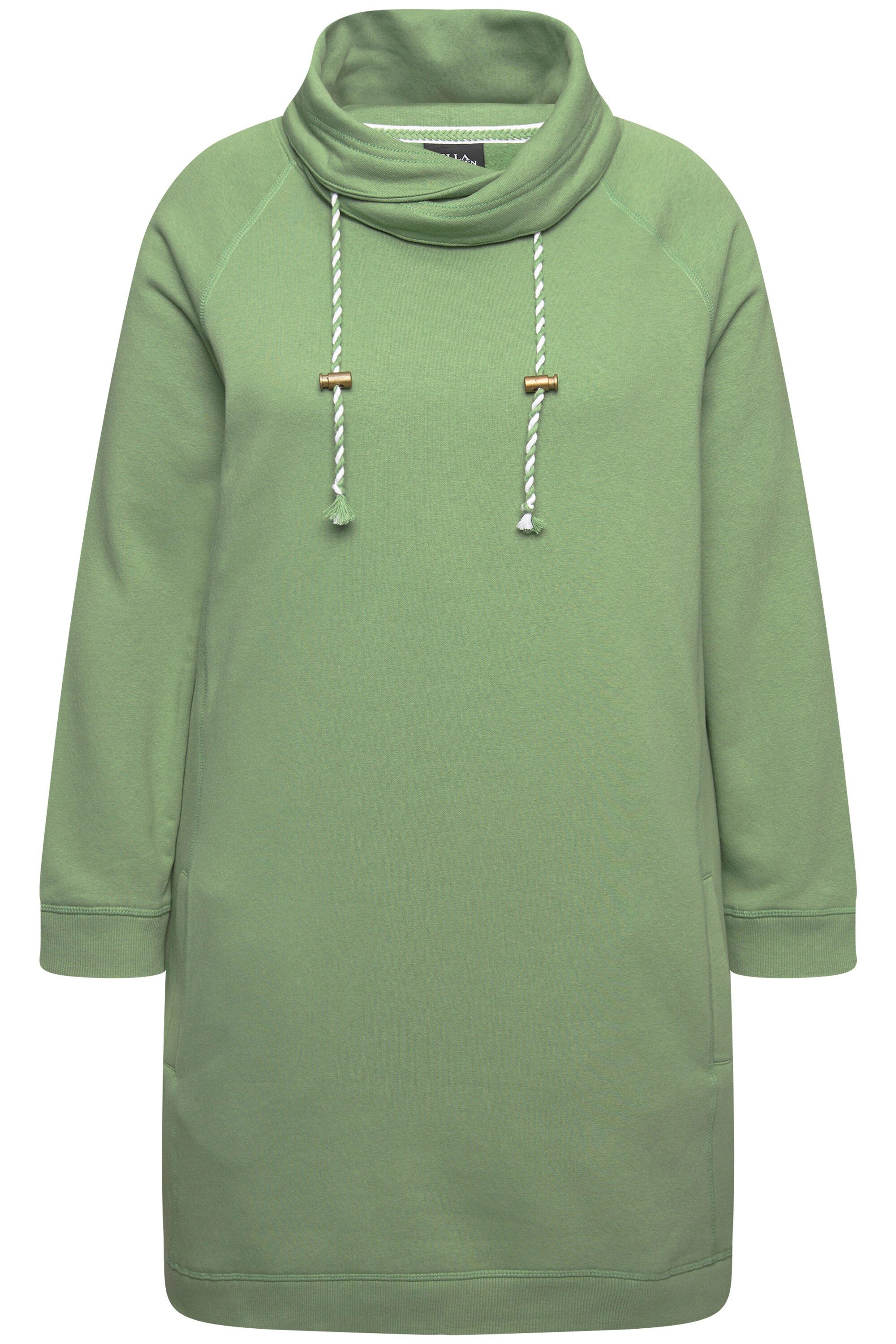Ulla Popken Jerseykleid Sweatkleid Stehkragen Langarm Taschen günstig online kaufen