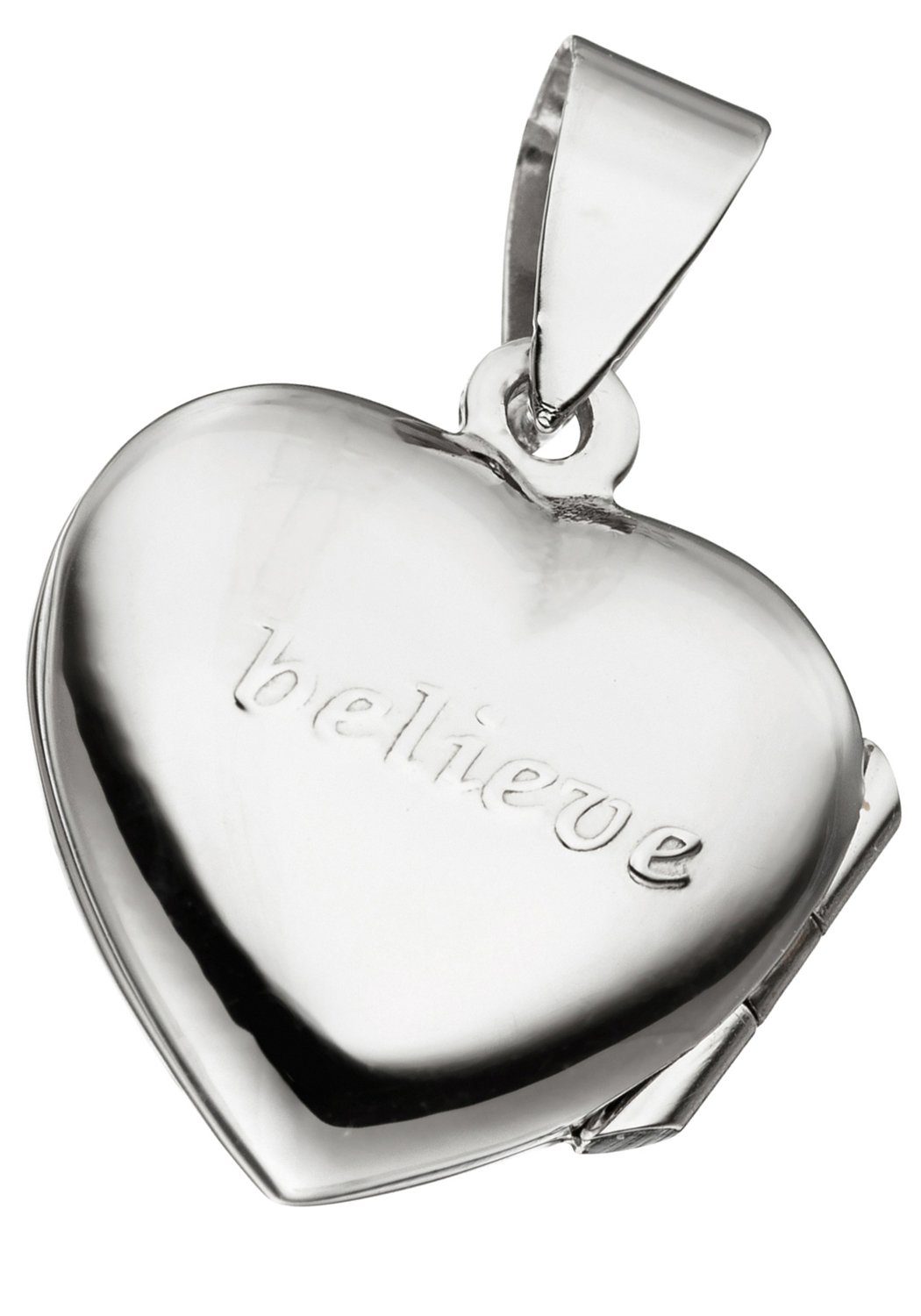 JOBO Medallionanhänger Anhänger Medaillon Believe, 925 Silber