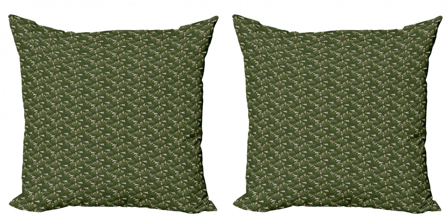 Kissenbezüge Modern Accent Abakuhaus Digitaldruck, Blumen mit (2 Blumen Doppelseitiger Kaktus und Schädel Stück)