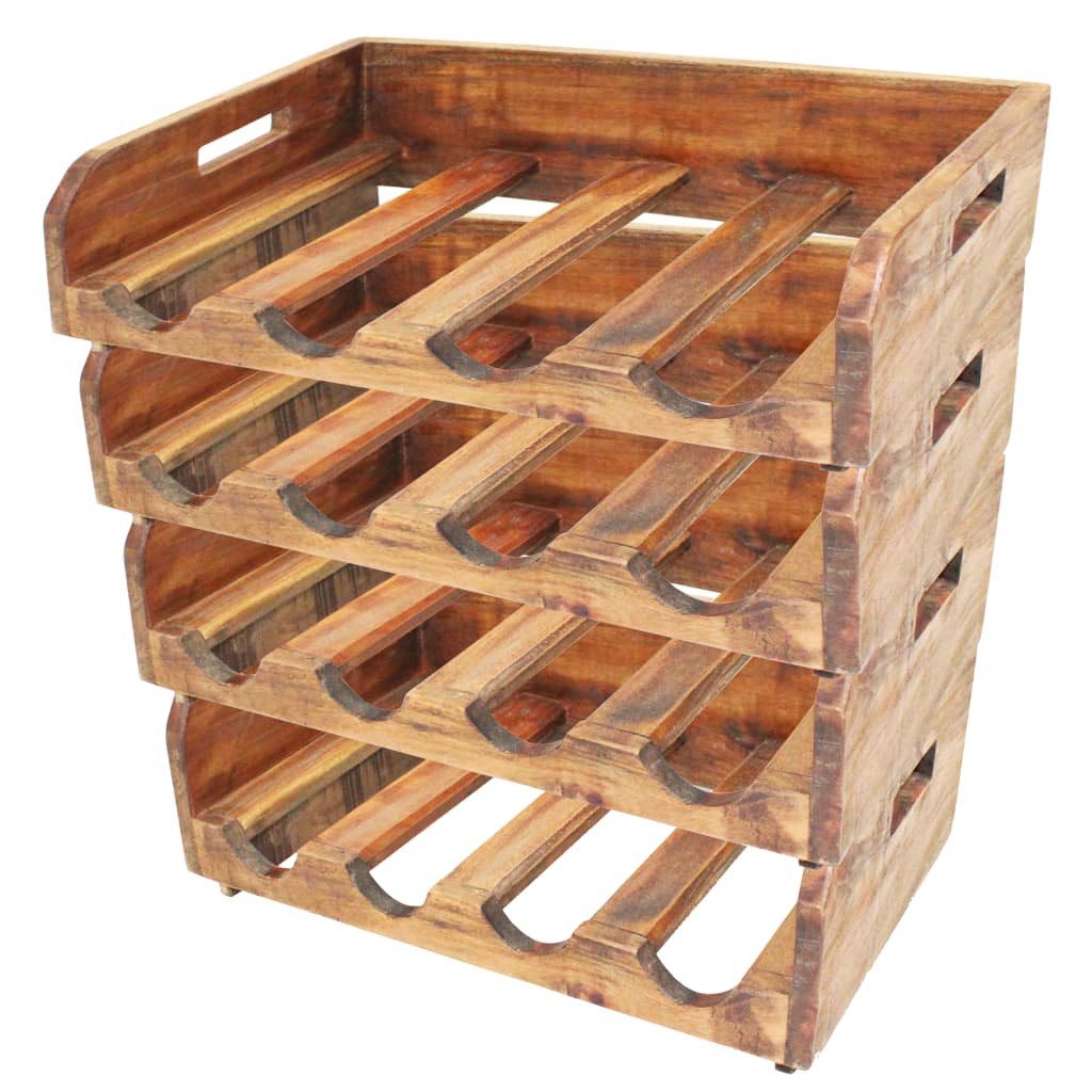 Weinregal Weinregal Flaschenregal Weinschrank Flaschenständer für 16 Flaschen Re