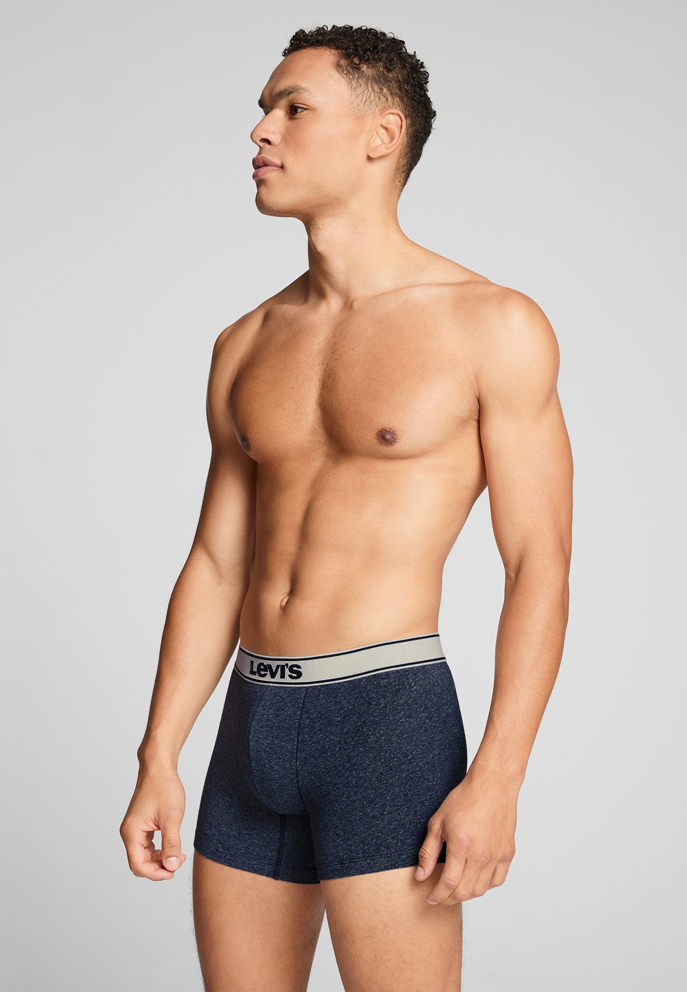 Levi's® Boxershorts LEVIS MEN VNTG HTR BOXER BRIEF ORG CO 2P (2er Pack) mit breitem Logobund