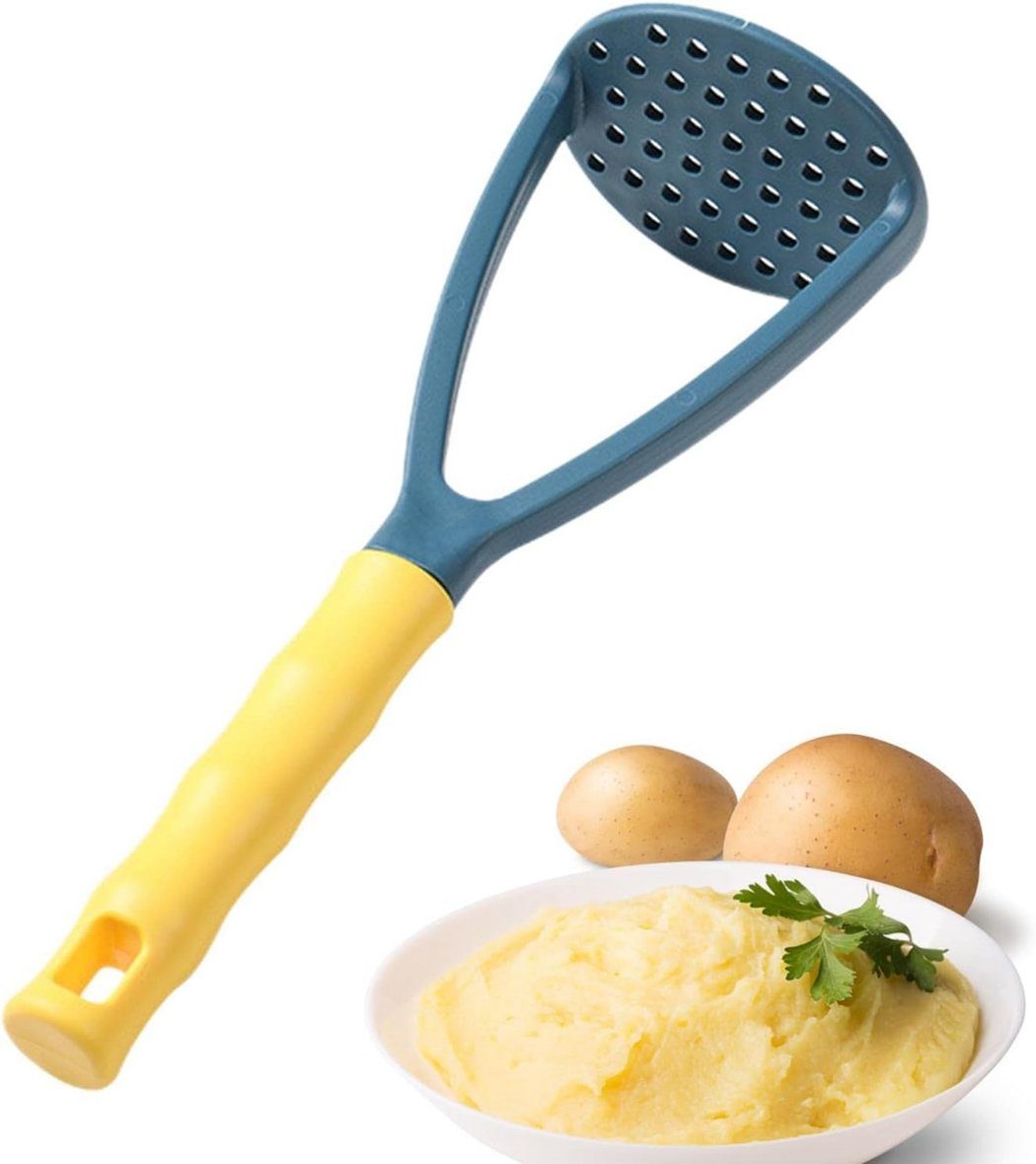 Kartoffelstampfer Gelb Blau / TUABUR Kartoffelpüree-Artefakt-Kürbisstampfer-Werkzeug