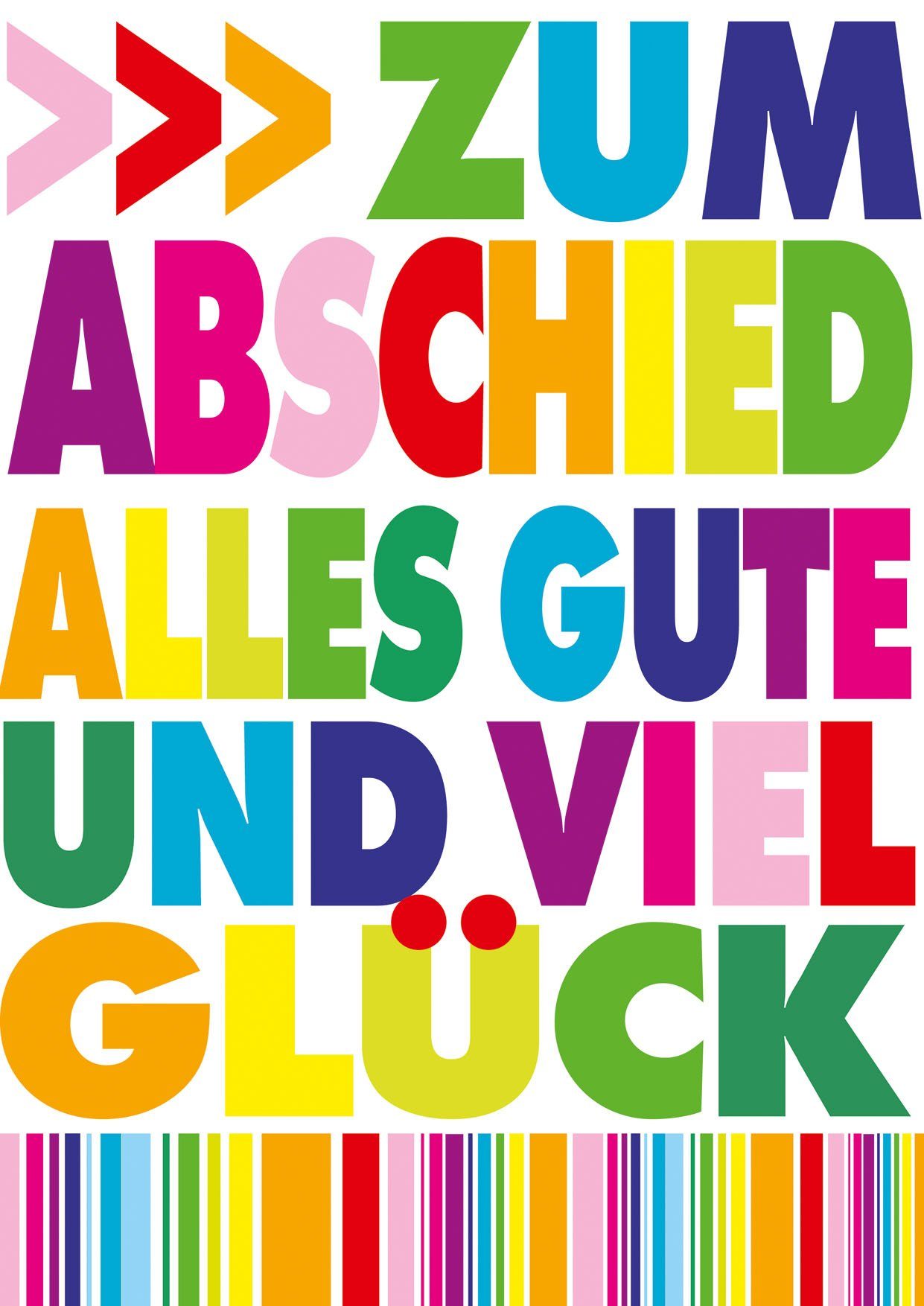 BSB Grußkarten Abschied - A4 - Grusskarte im Format 21 x 29,7 cm mit Briefumschlag