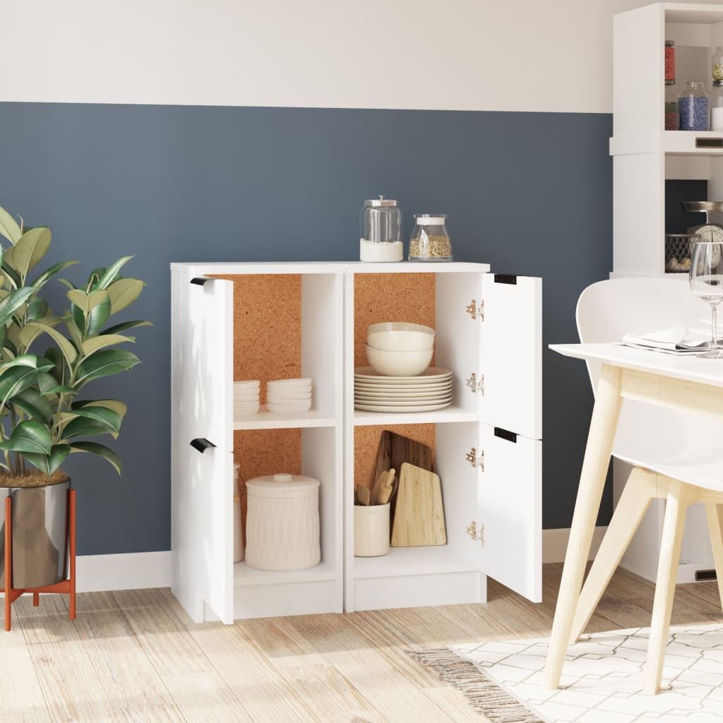 vidaXL Sideboard Sideboards 2 Stk. Weiß 30x30x70 cm Holzwerkstoff (2 St) günstig online kaufen