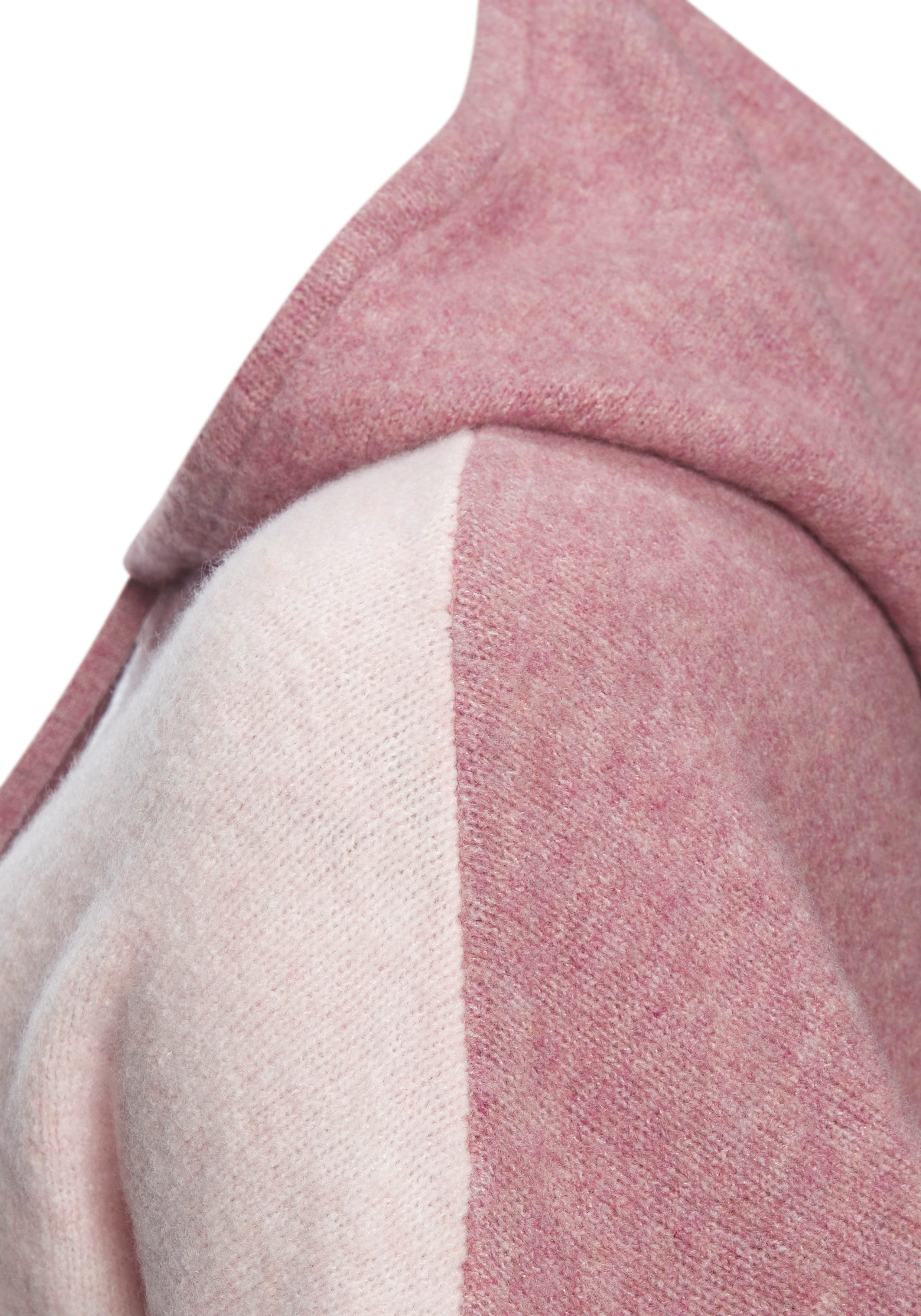Vivance by Lascana Kapuzenpullover in lässiger Colorblock-Optik aus softer Strickware Pullover mit Kapuze, Kuschelpullover, locker und kaschierender Schnitt – Bild 5 von 5