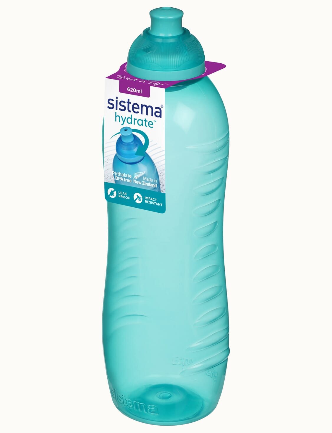 sistema Trinkflasche Sistema 620ml Twist `N` Sip Squeeze Bottle - Minty Teal