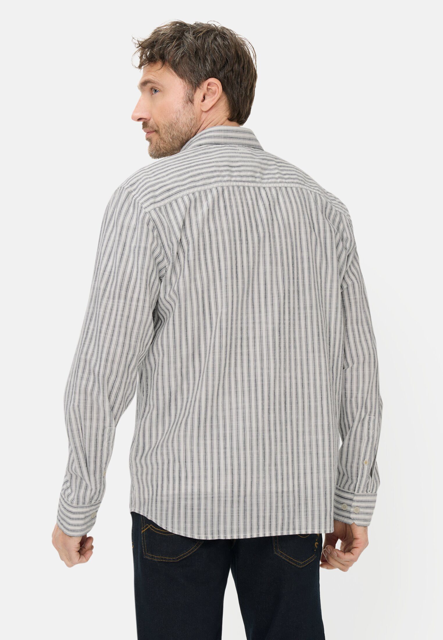 camel active Langarmhemd mit Button-Down-Kragen Langarm Button-Down