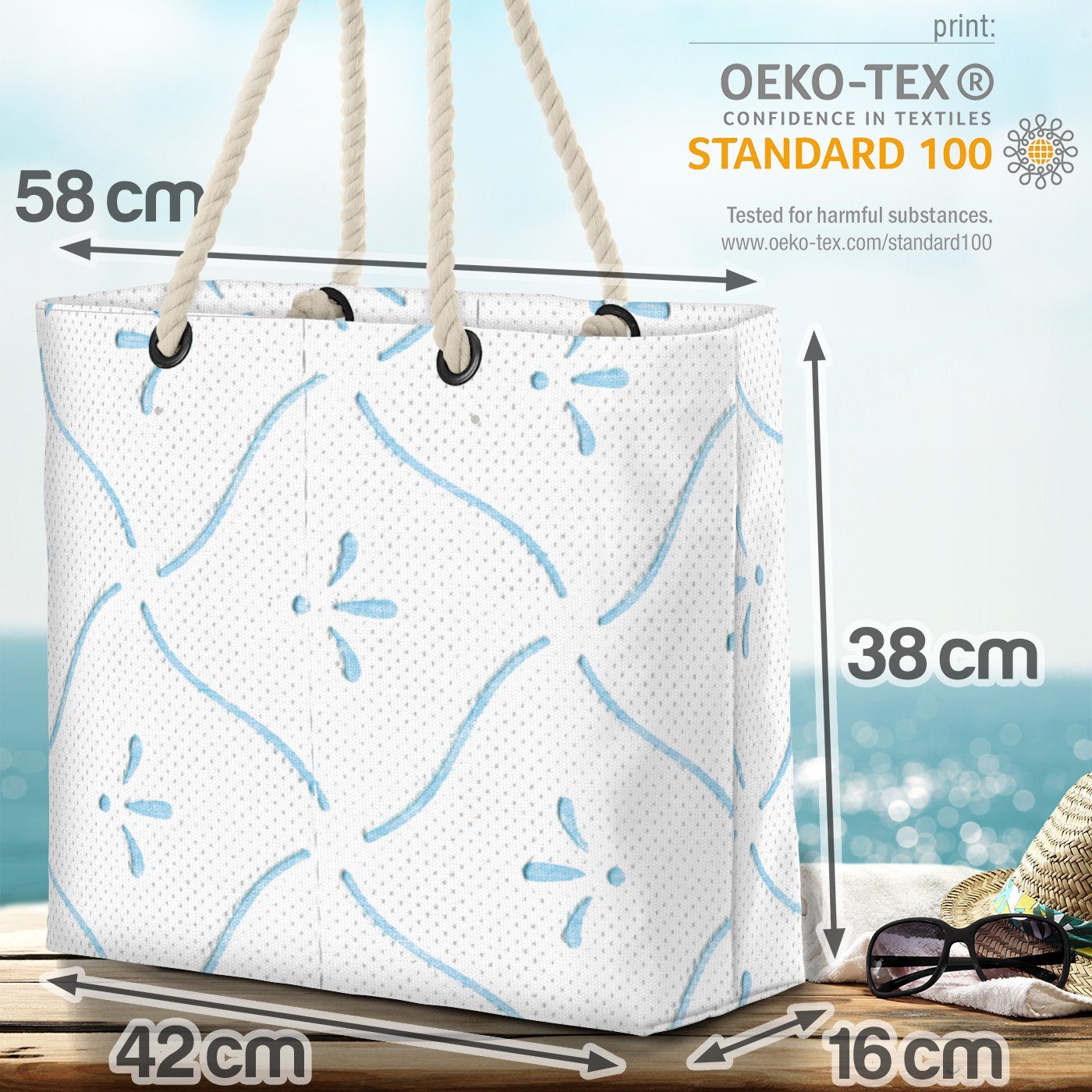 VOID Strandtasche (1-tlg), Tasche Klopapier Strandtasche Beach corona Toilettenpapier Rolle Bag Shopper wc