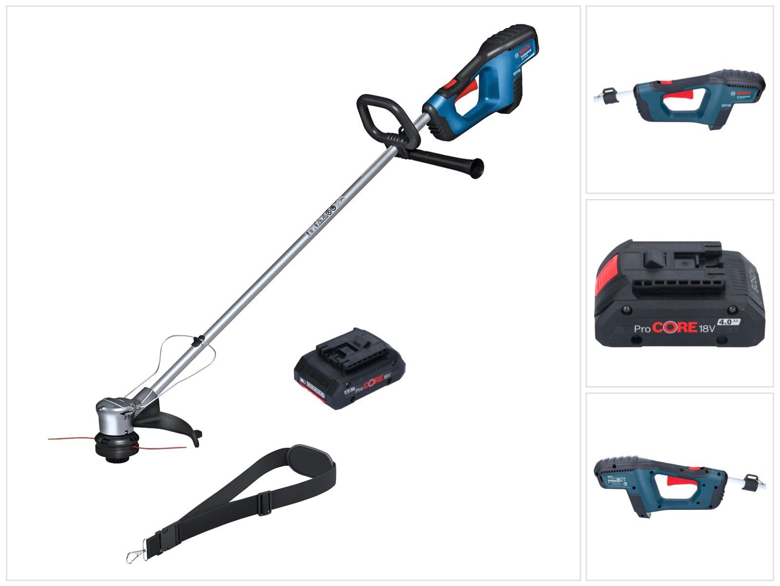 Bosch Professional Akku-Rasentrimmer GRT 18V-33 Professional Akku Rasentrimmer 18 V 330 mm + 1x Akku 4,0 Ah