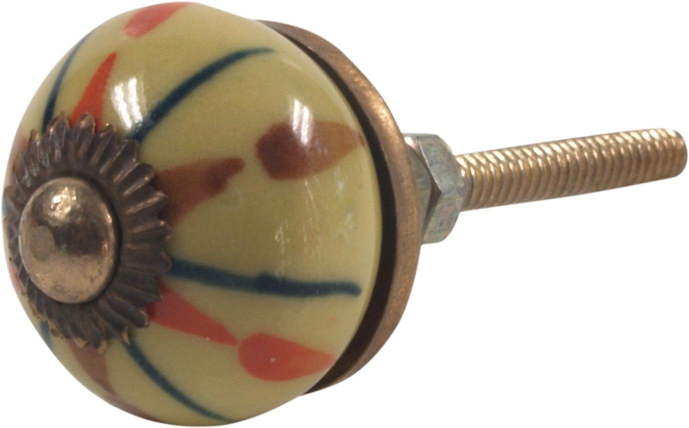 Guru-Shop Möbelknopf 12`er Set Kleiner Möbelknopf aus Keramik,..