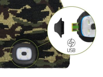 Delphin.sk Strickmütze Wintermütze Delphin Camou LED und USB Anschluss camouflage Tarnung Die RWR LED ist eine Mütze, für Kälte, Wind und Dunkelheit