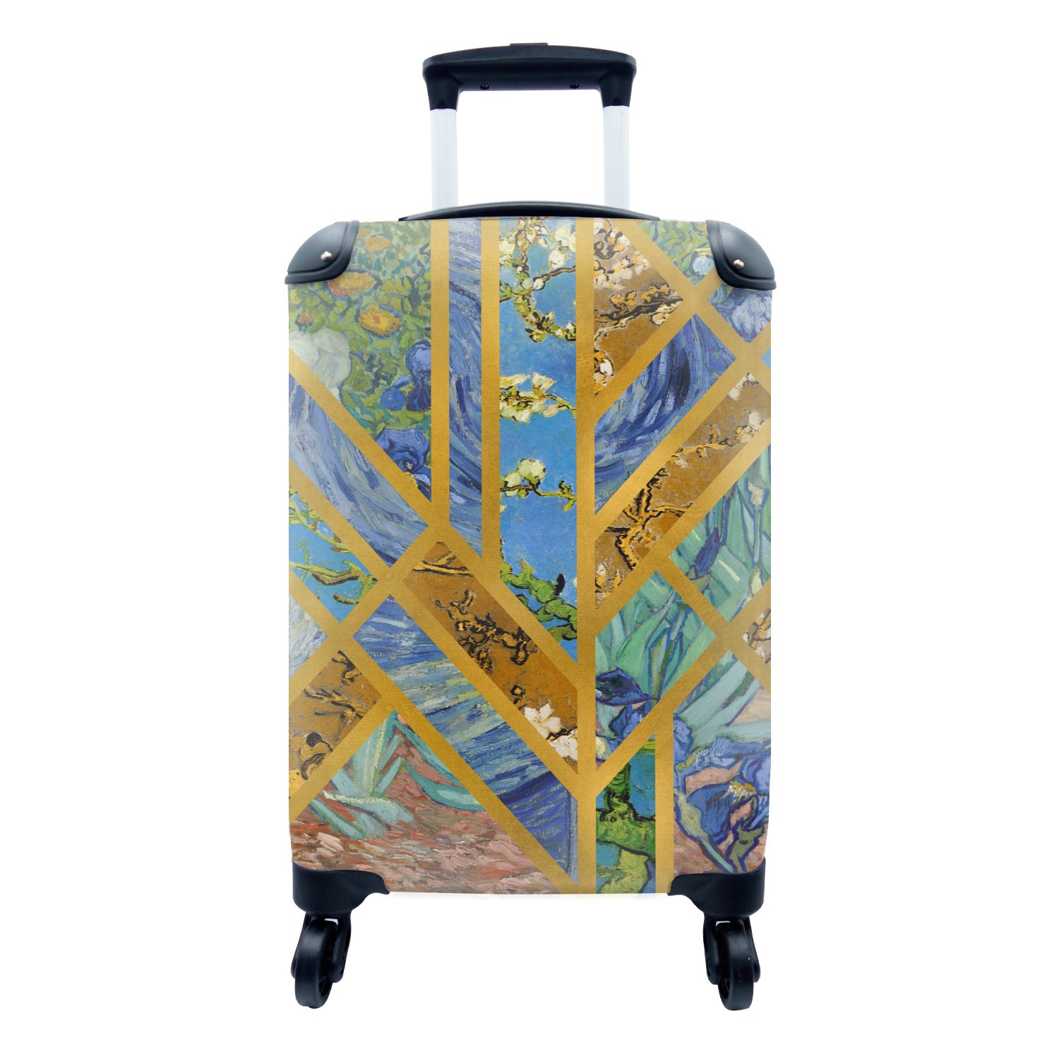 MuchoWow Handgepäckkoffer Van Gogh - Kunst - Luxus, 4 Rollen, Reisetasche mit rollen, Handgepäck für Ferien, Trolley, Reisekoffer