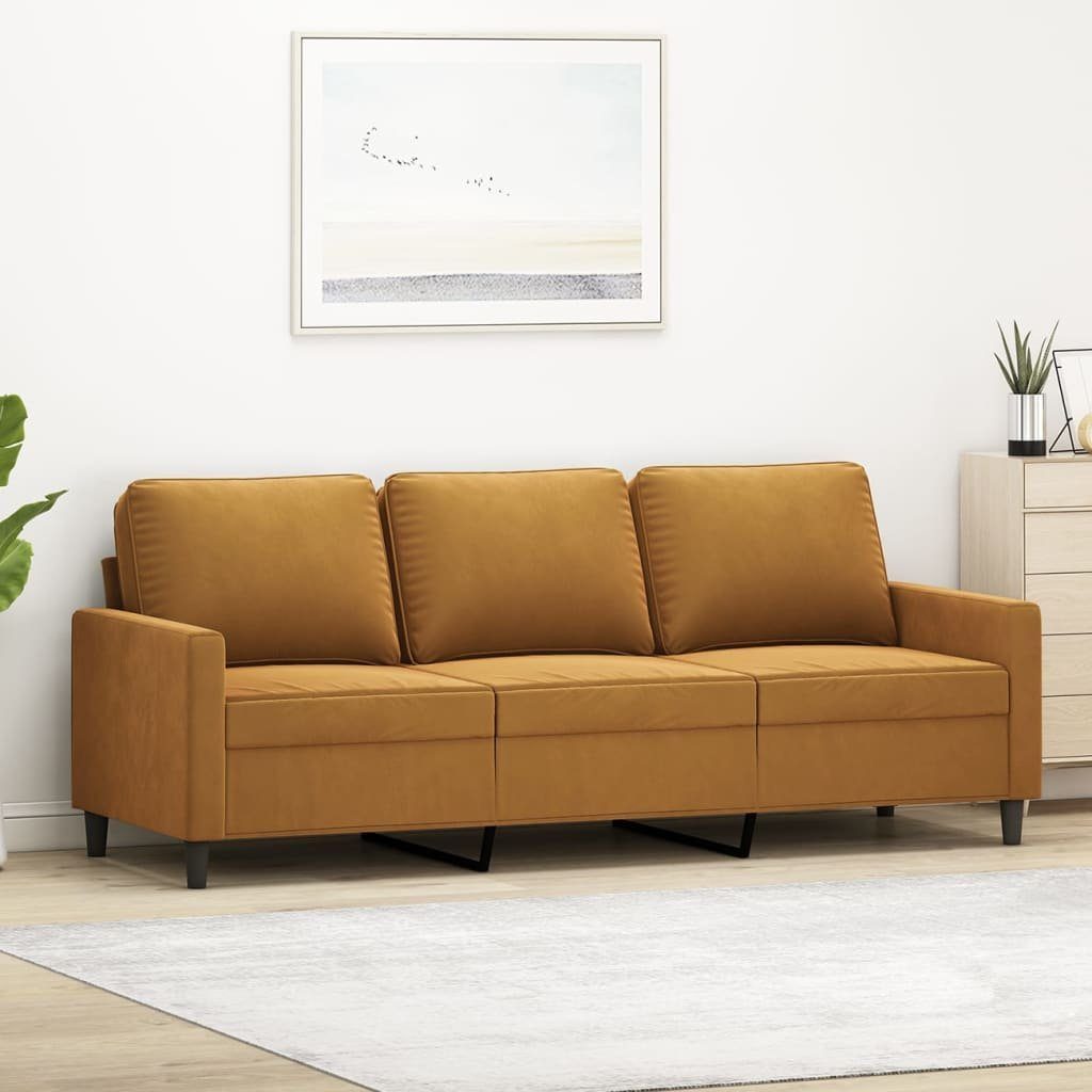 vidaXL Sofa »3-Sitzer-Sofa Braun 180 cm Samt« | OTTO