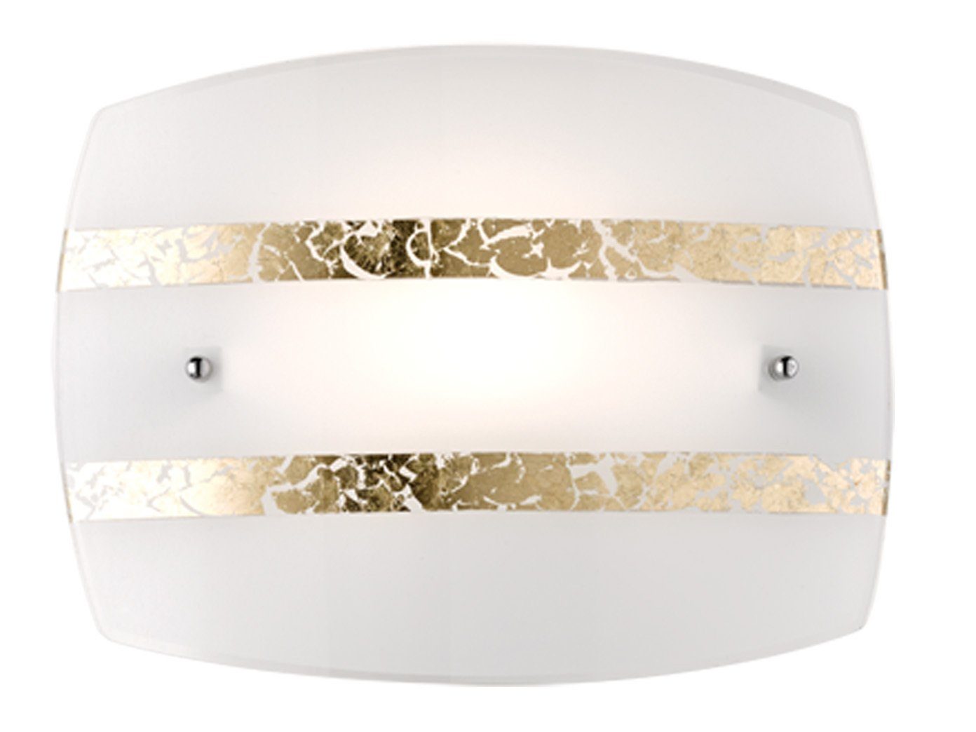 Gold LED Dekor LED Warmweiß, wechselbar, Design, 30cm Lampenschirme meineWunschleuchte mit Wandleuchte, innen Opal-glas Breite coole