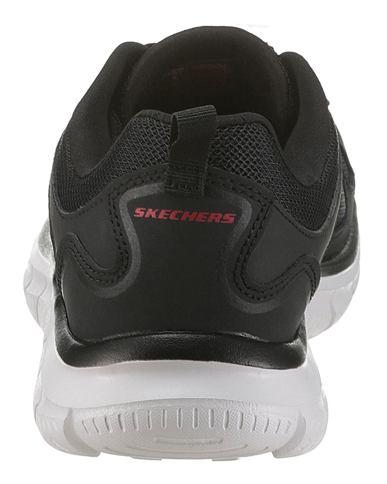 Memory Sneaker schwarz-rot Skechers Track-Scloric Foam mit Skechers