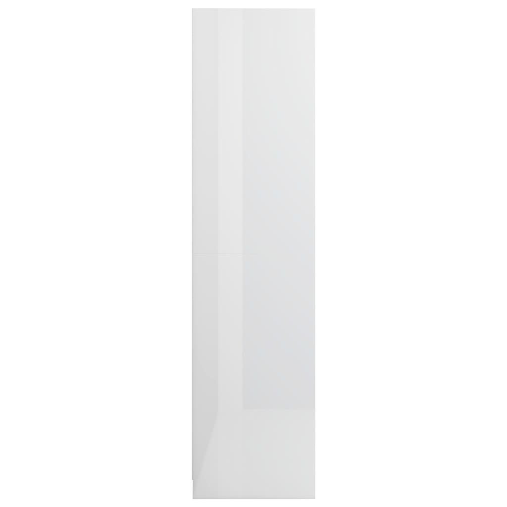 Hochglanz-Weiß cm 50x50x200 Schubladen furnicato Kleiderschrank mit