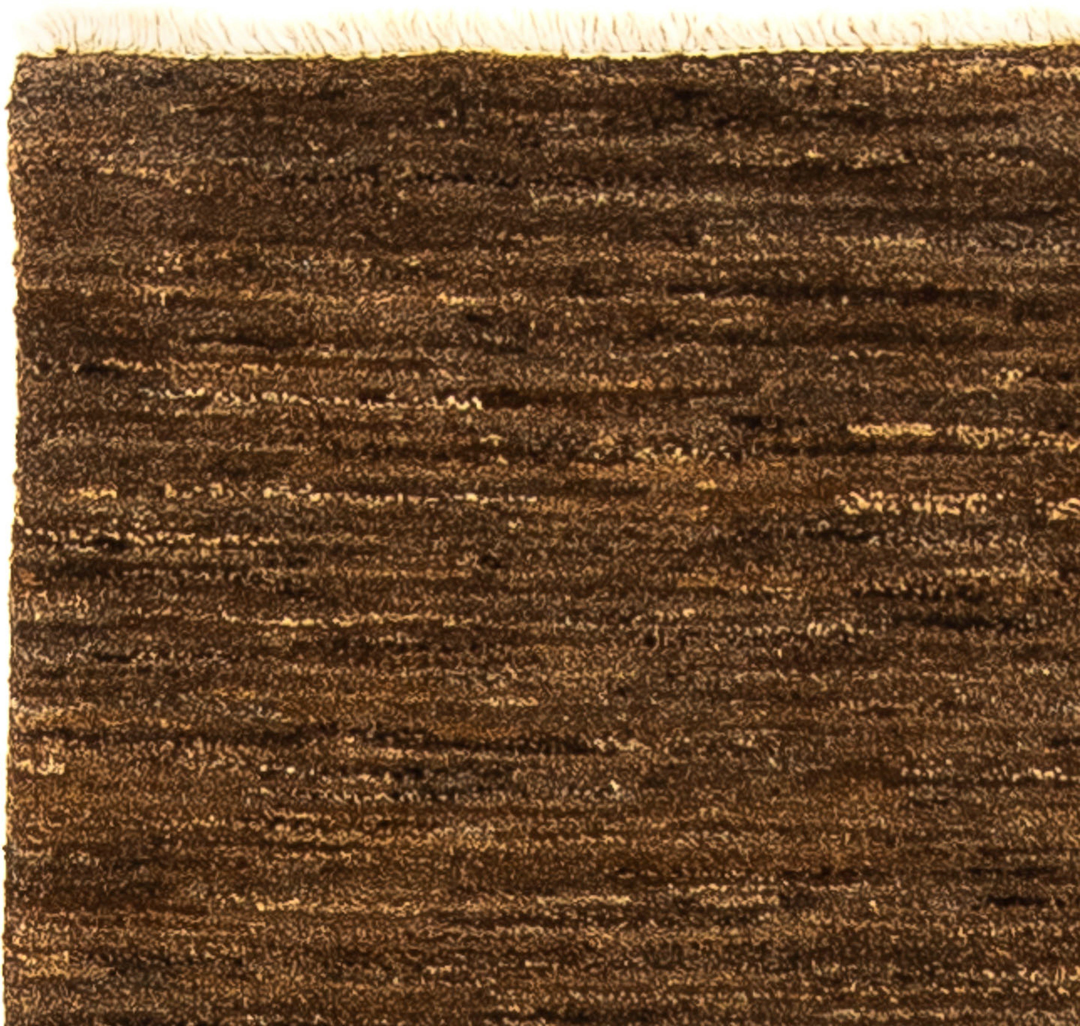 cm - 94 Wohnzimmer, mit mm, 166 Höhe: rechteckig, - Zertifikat Gabbeh dunkelbraun, - x Indus Handgeknüpft, Wollteppich morgenland, Einzelstück 18