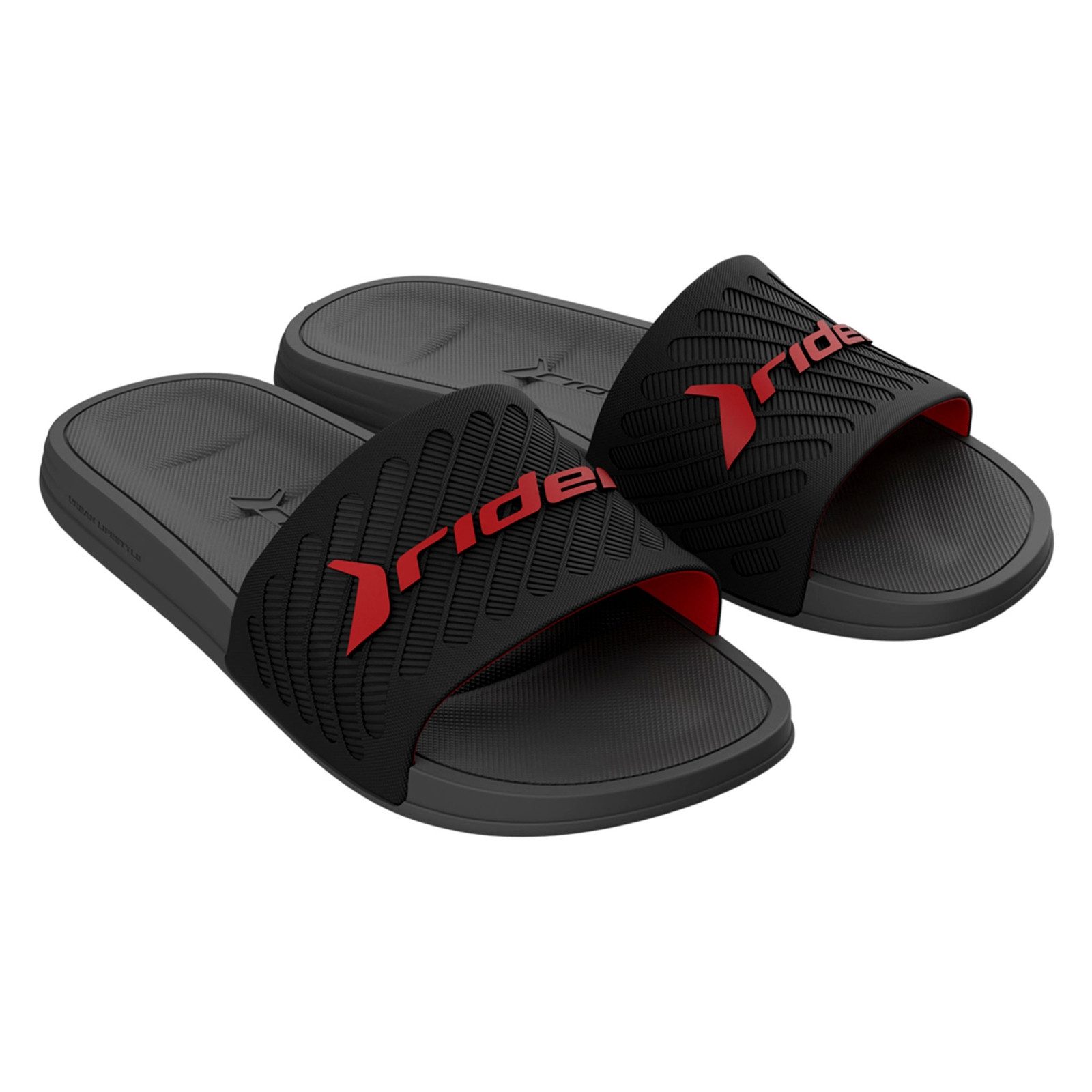 Rider Free II Slide Ad Schlappen mit Markenschriftzug auf dem Riemen