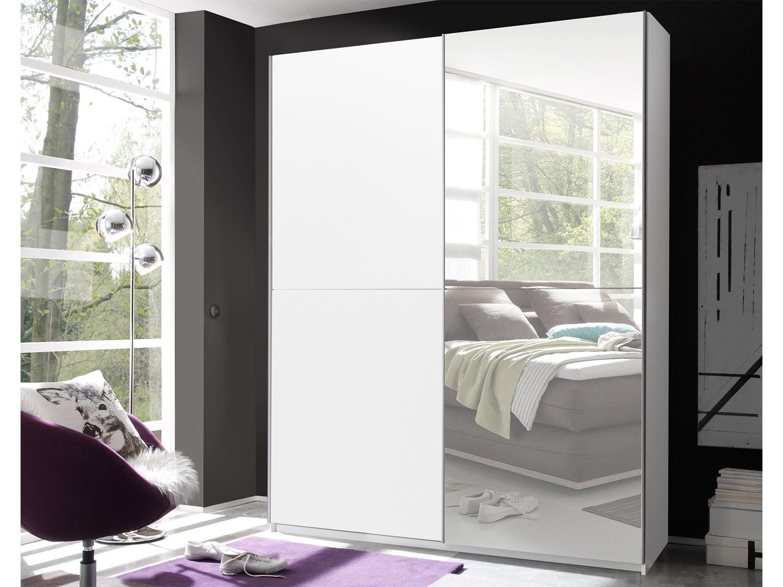 möbelando Schwebetürenschrank Noni 170 x 196 x 59 cm (B/H/T)