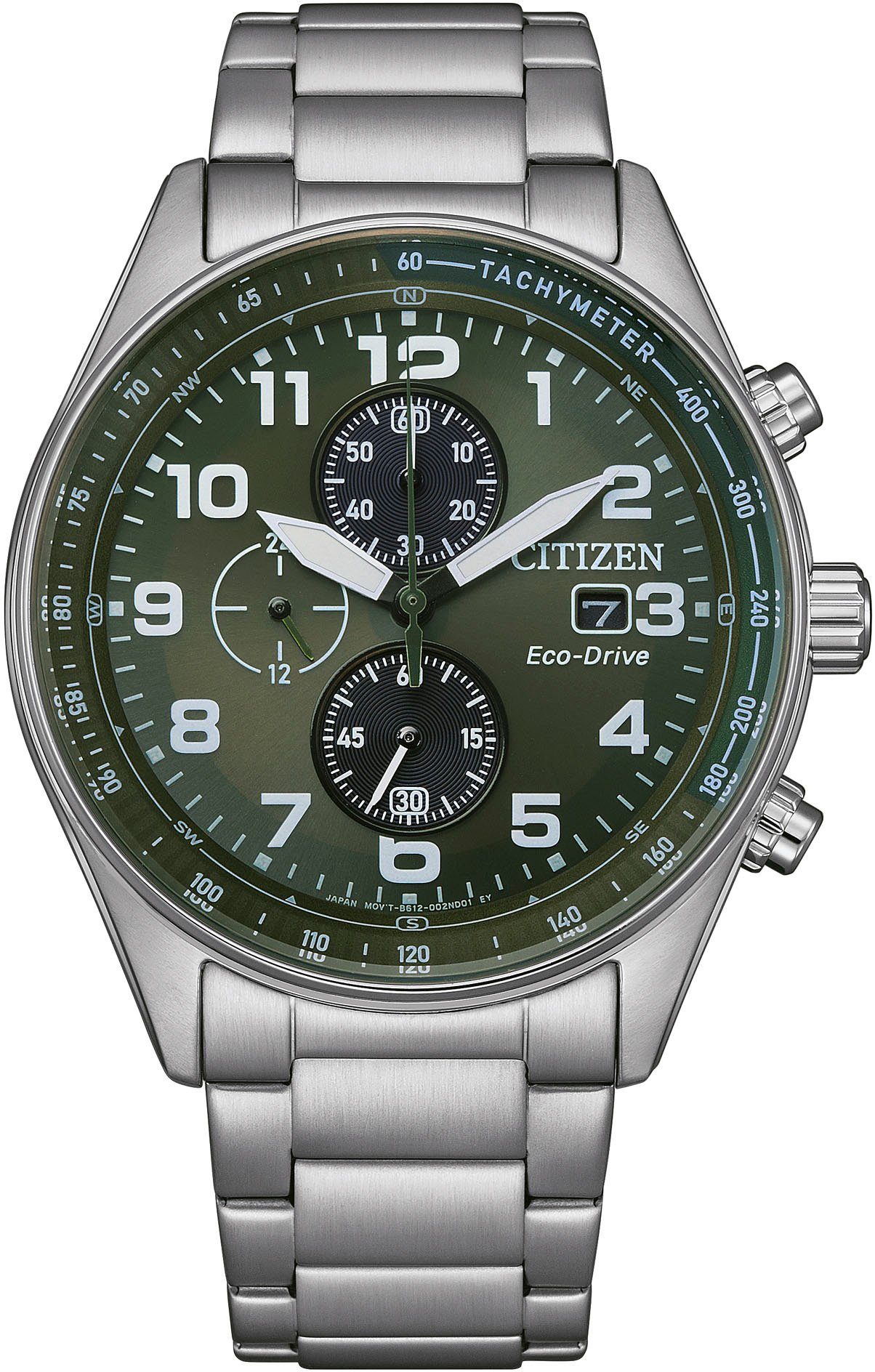 Citizen Chronograph CA0770-72X, Armbanduhr, Herrenuhr, Solar, Stoppfunktion, Edelstahlarmband