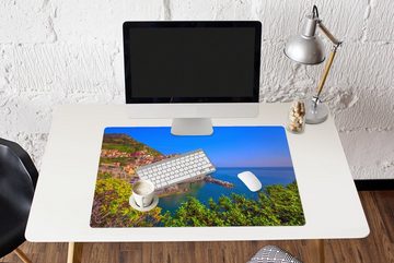 MuchoWow Gaming Mauspad Blauer Himmel über Cinque Terre (1-St), Büro für Tastatur und Maus, Mousepad Gaming, 90x60 cm, XXL, Großes