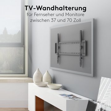 Goobay TV-Wandhalterung Basic FIXED TV-Wandhalterung, (bis 70,00 Zoll, inkl. Zubehör, 35 kg Traglast / VESA max. 600x400 mm / Schwarz)