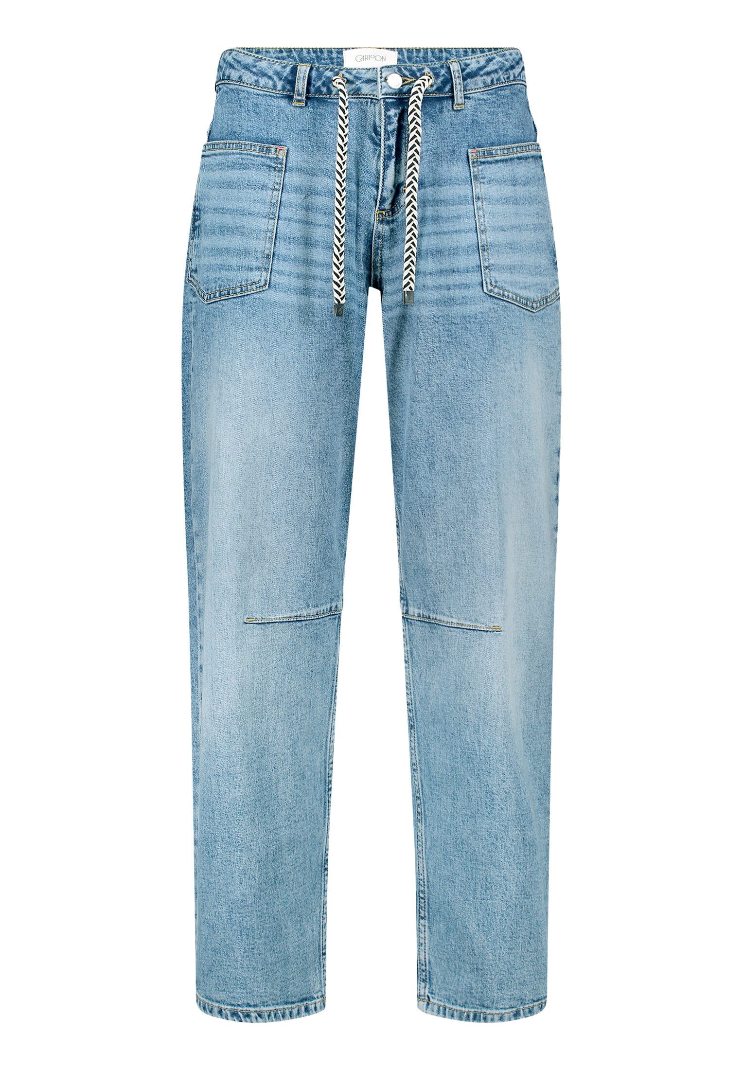 Cartoon Ankle-Jeans Damen mit Bindegürtel