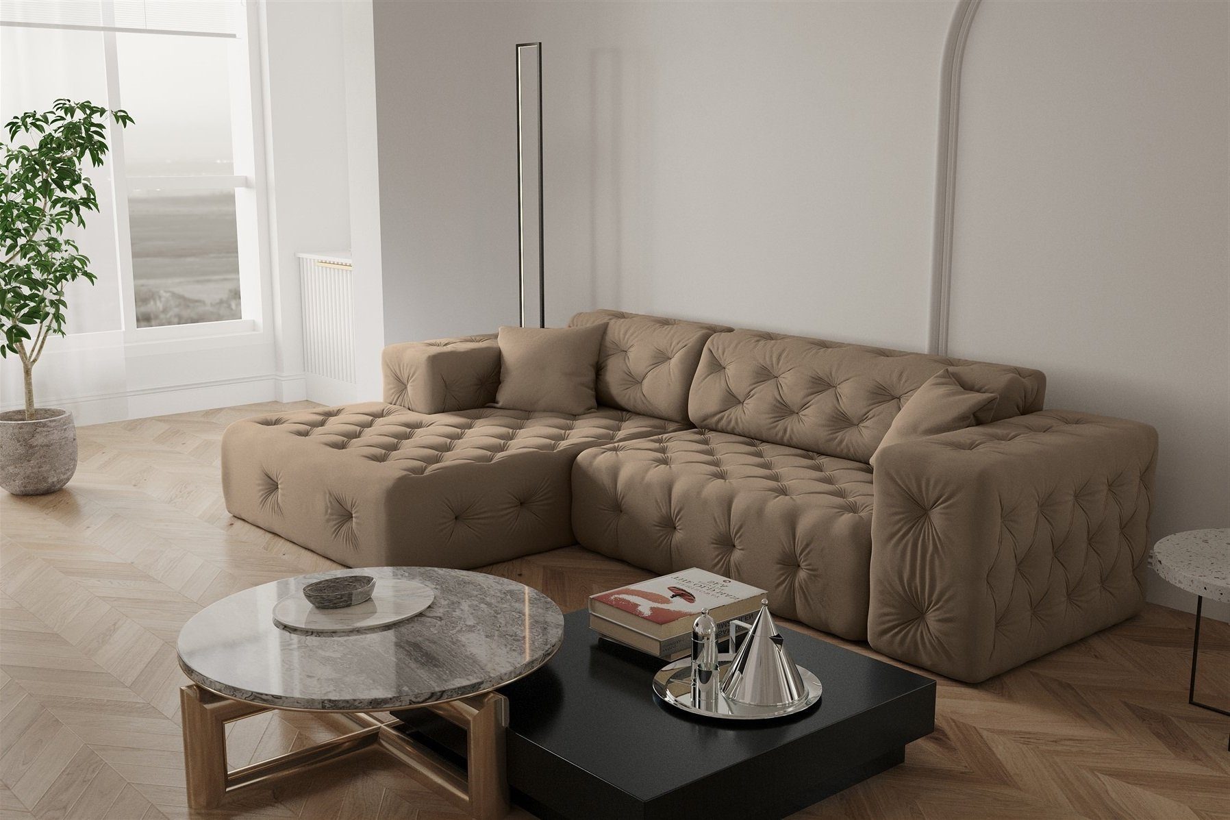 Fun Möbel Ecksofa Ecksofa Designersofa CHANTAL günstig online kaufen