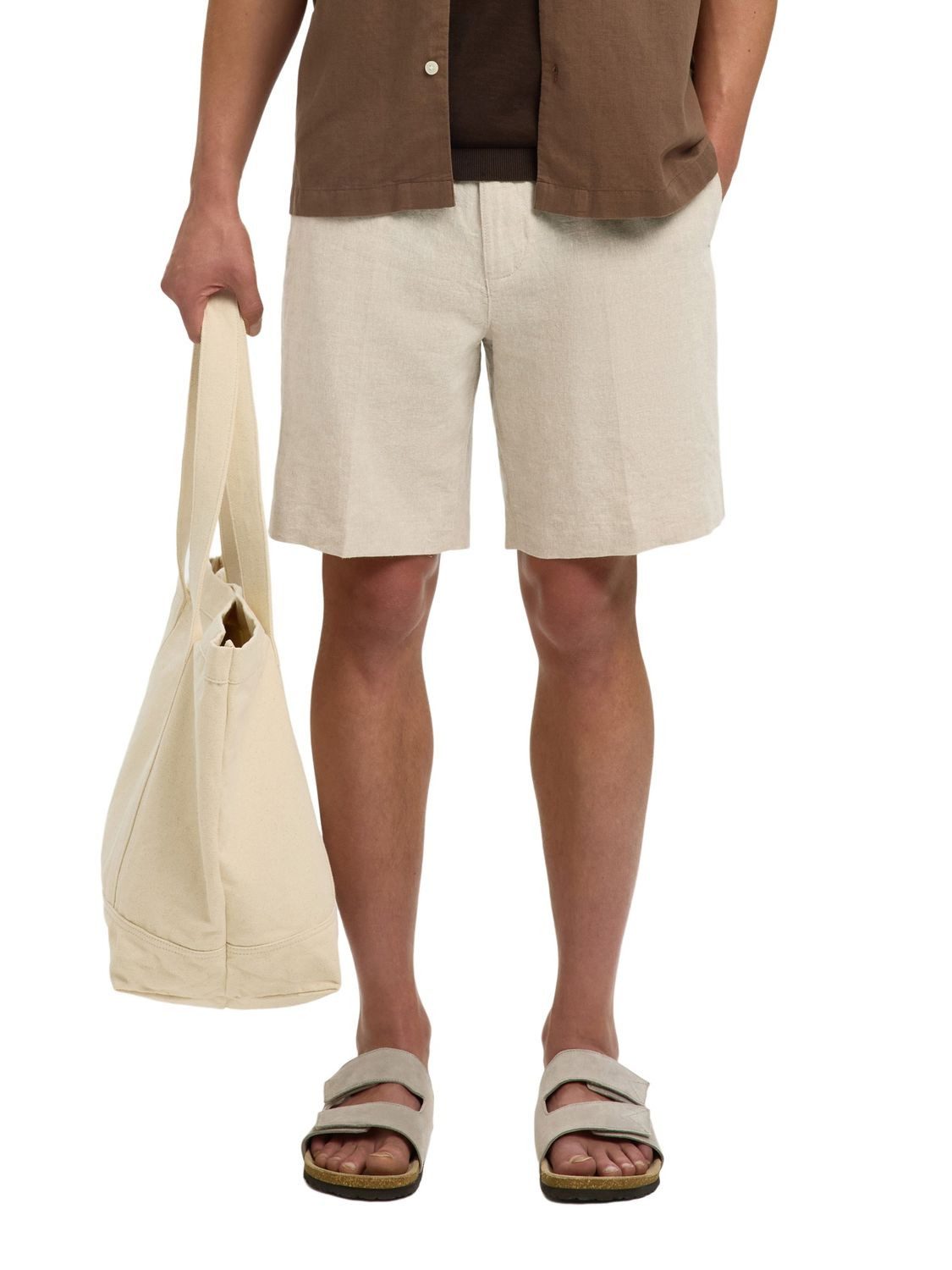 SELECTED HOMME Bermudas SLMREGULAR-LEROY LINEN aus Leinenmix