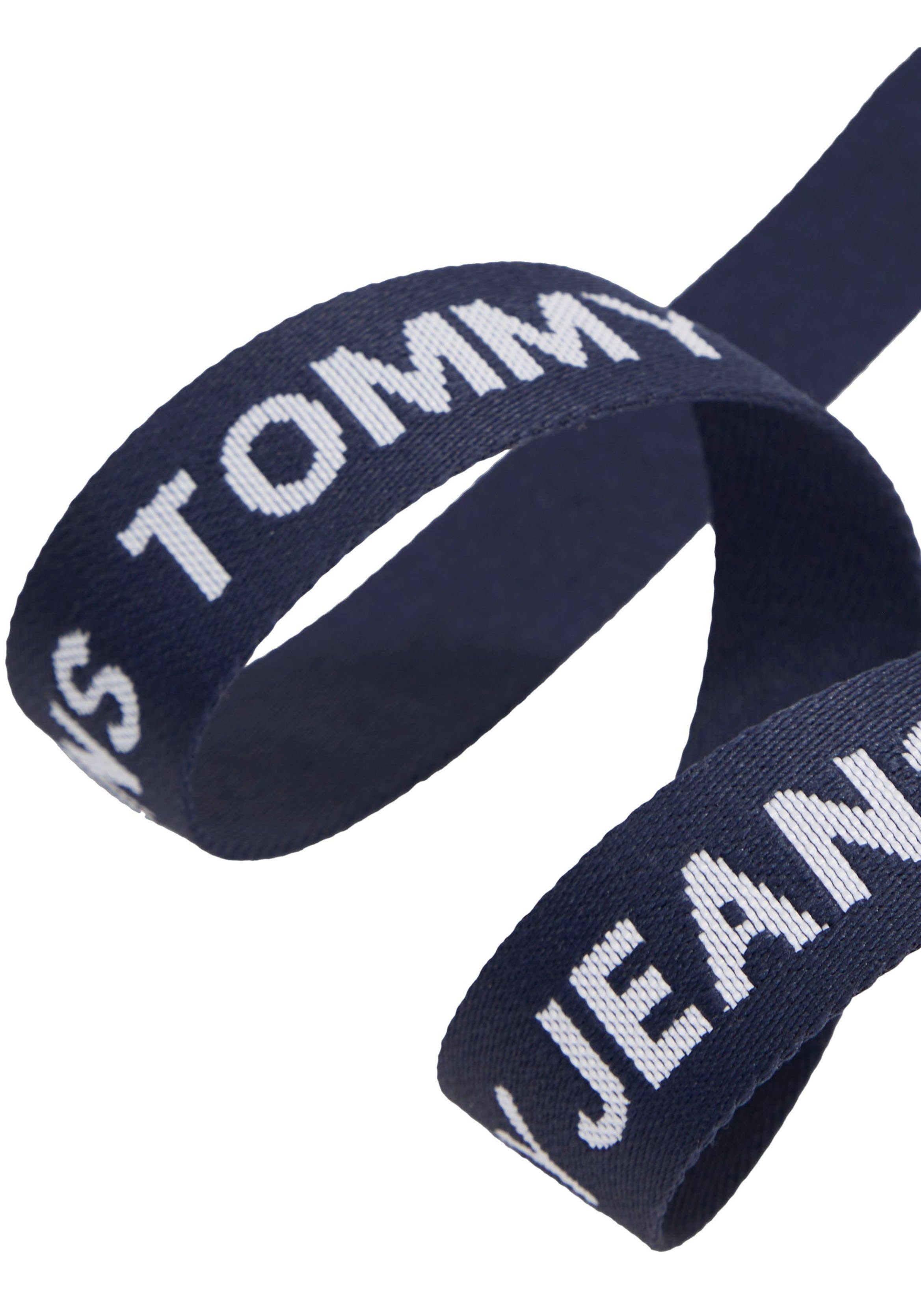 Stoffgürtel Tommy TJM Schriftzug durchgängigem Tommy Baxter mit Jeans Jeans