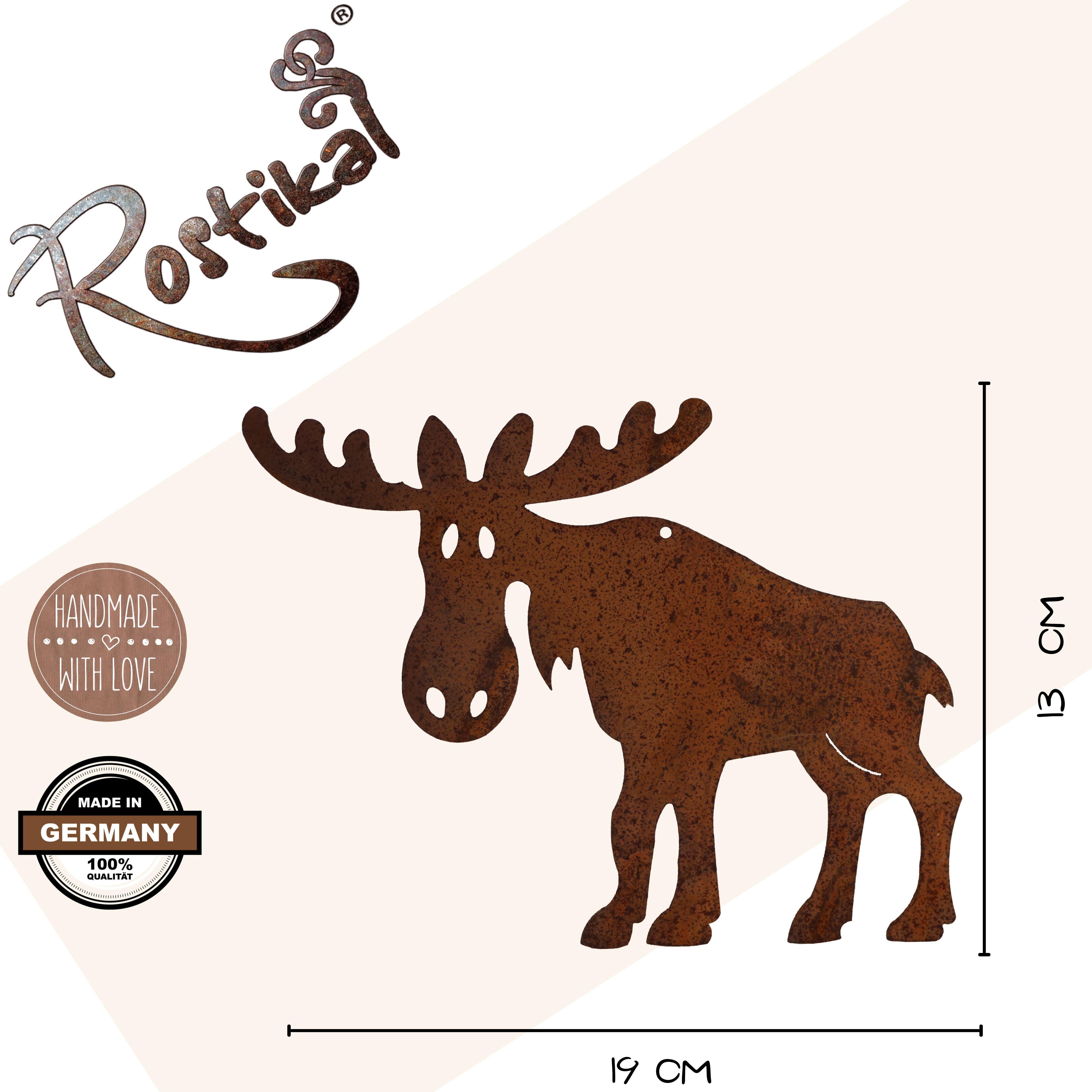 Rostikal Weihnachtsfigur Echter Stecker Elch Rost Weihnachten, Weihnachtsfigur Rost