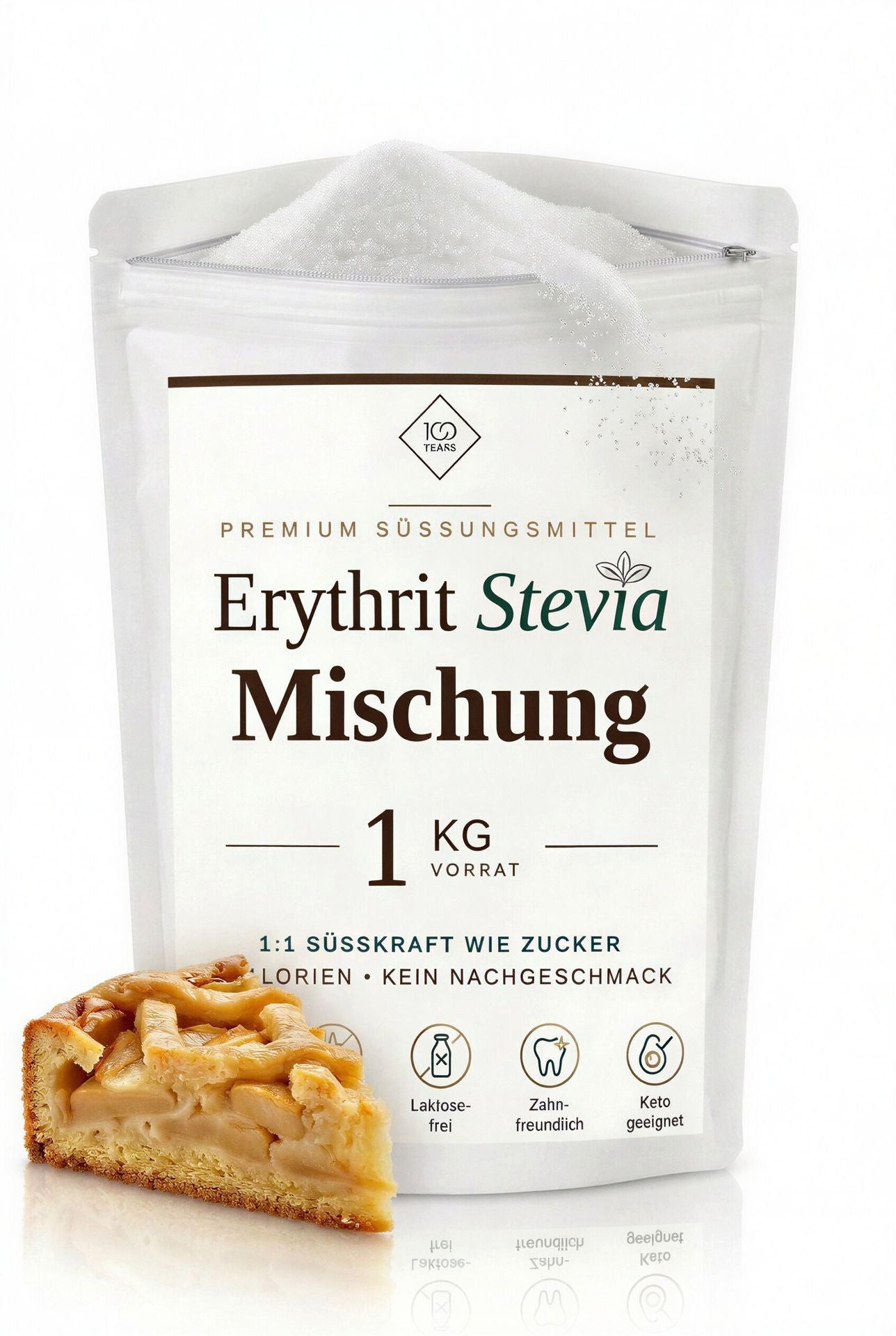 100years Süßungsmittel 100years - Erythrit mit Stevia