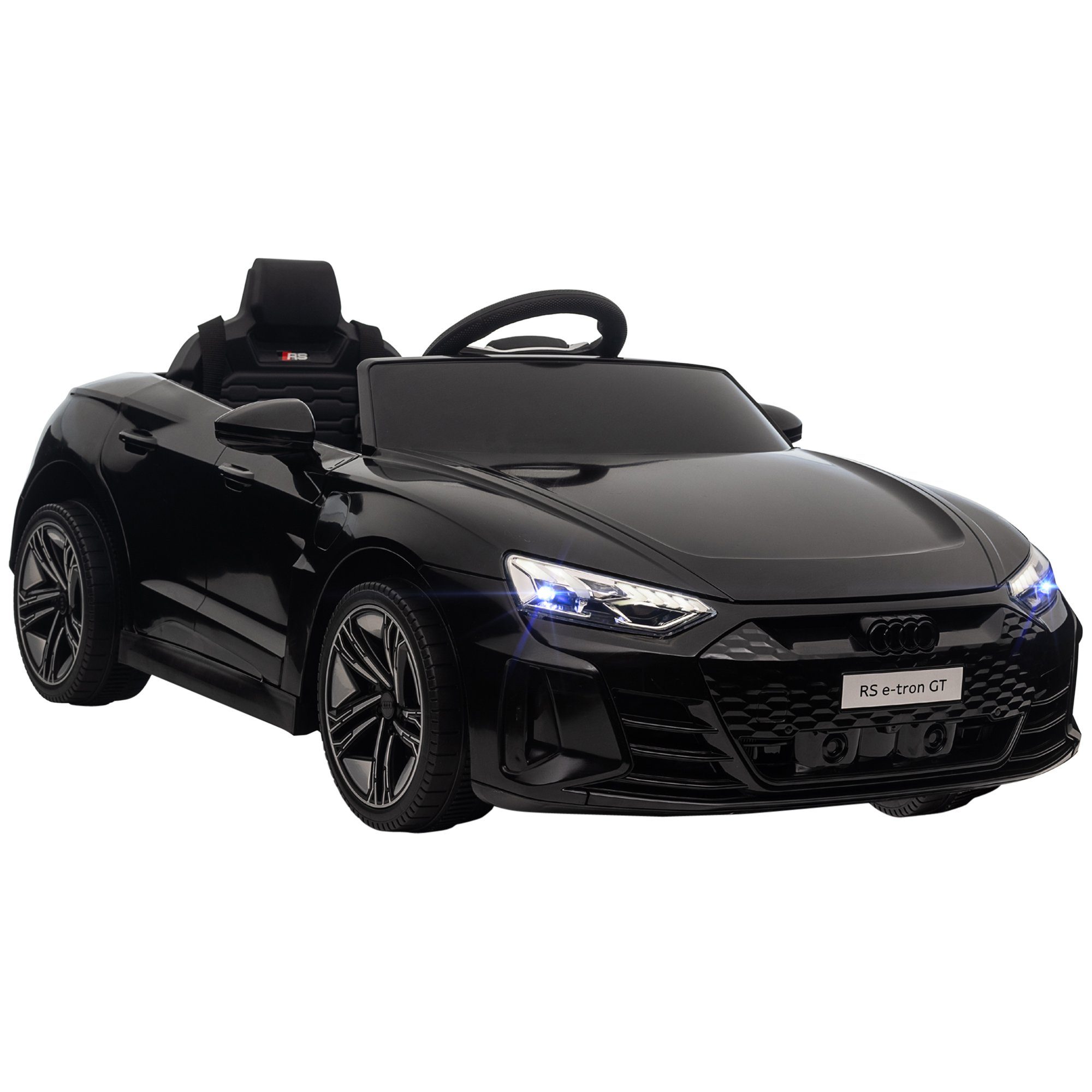 HOMCOM Elektro-Kinderauto Audi-lizenziert, Kinderauto bis 5 km/h, für Kinder 3-5 Jahre, Belastbarkeit 25 kg, (1-tlg), für Garten, Balkon, Rot