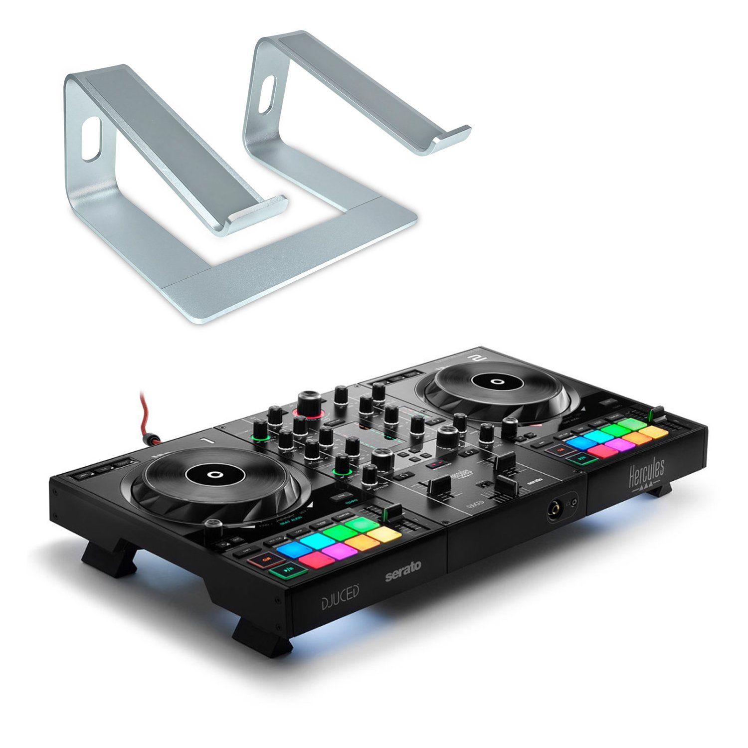 DJ Controller Hercules DJ Control Inpulse 500 mit Ständer Silber
