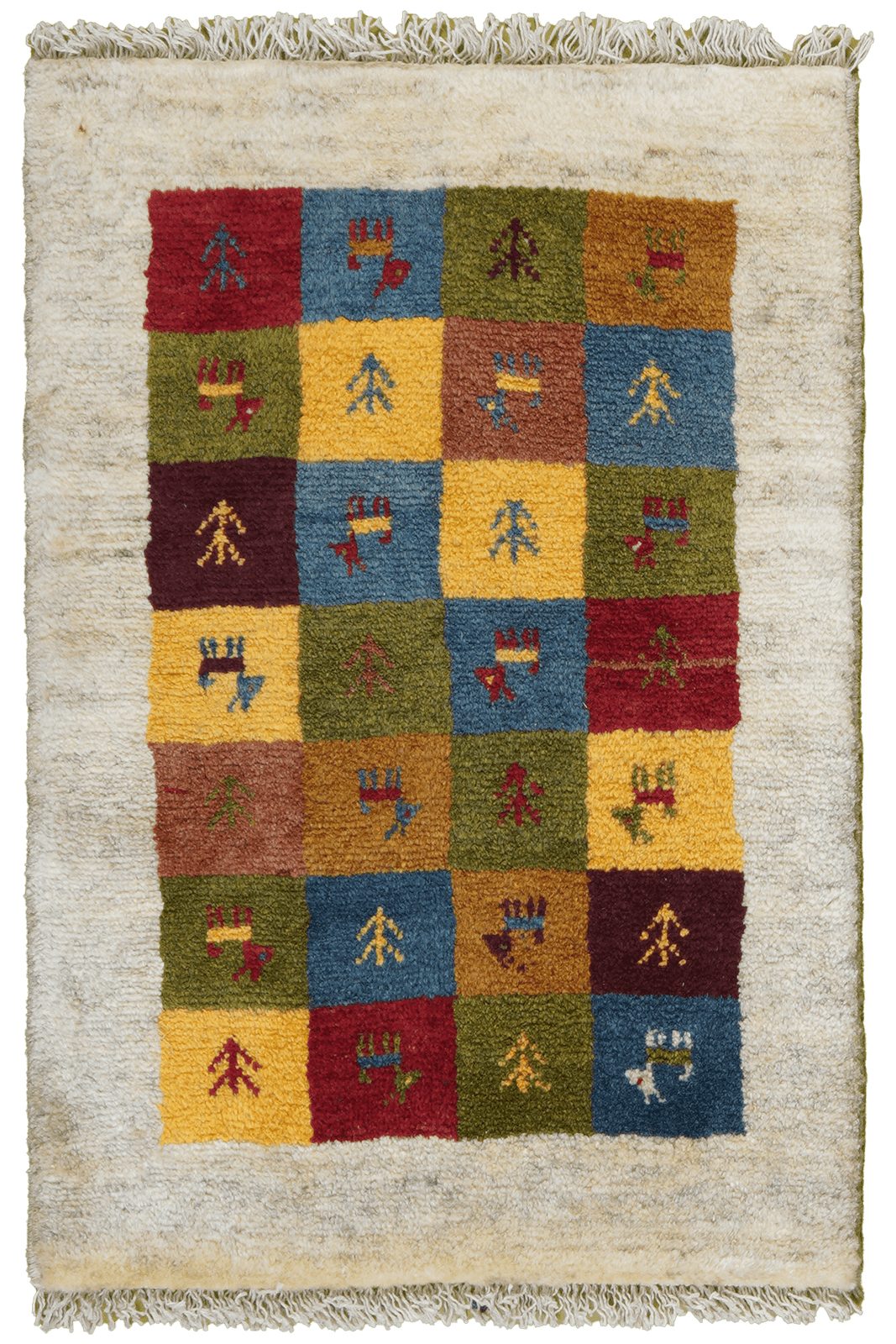 Looma Hochflor-Teppich Gabbeh Sonnat 90x61cm, rechteckig, Höhe: 15 mm, Sonnat, Schurwolle, Unikat