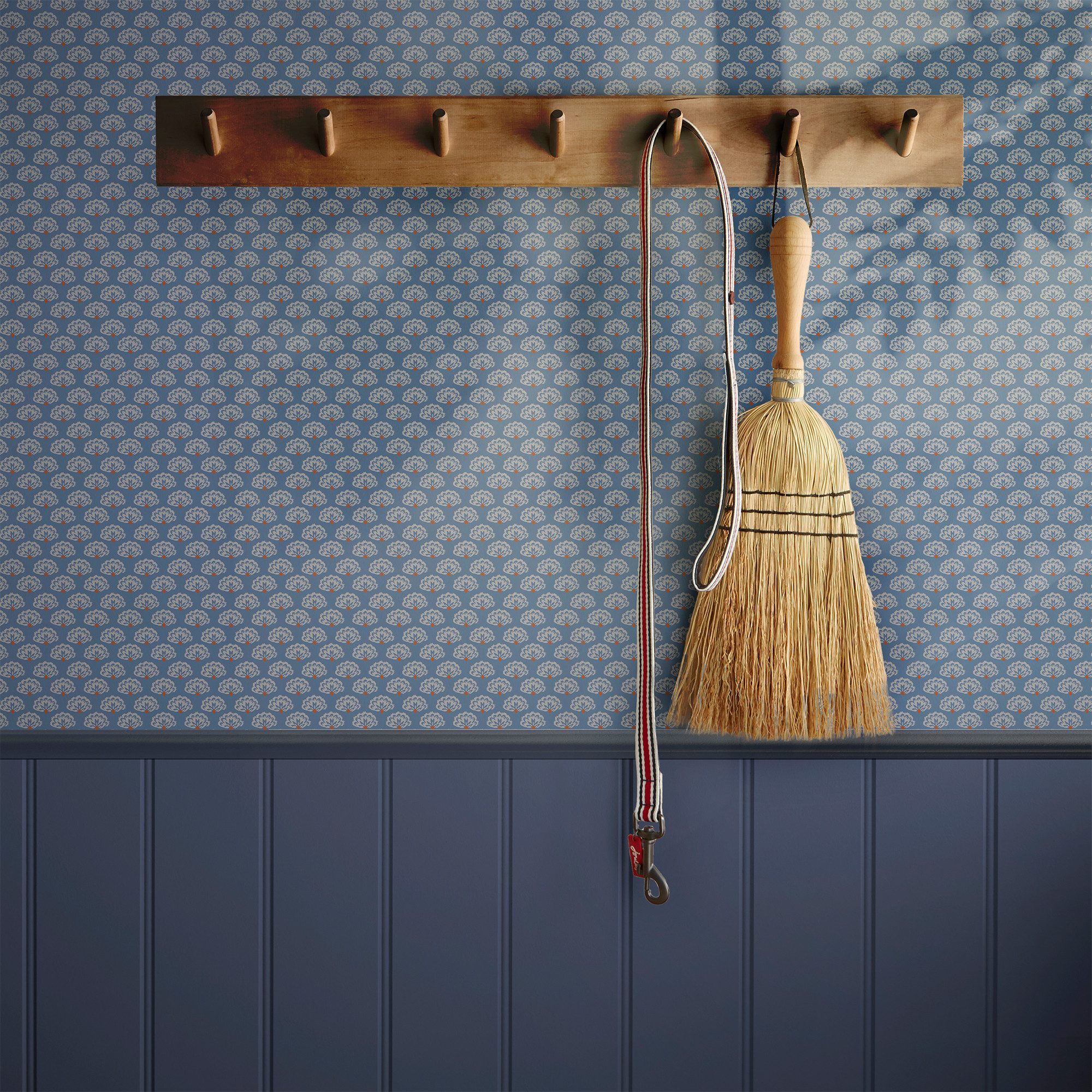 Joules Vliestapete Peacock Geo, glatt, geblümt, (1 St), Design Tapeten