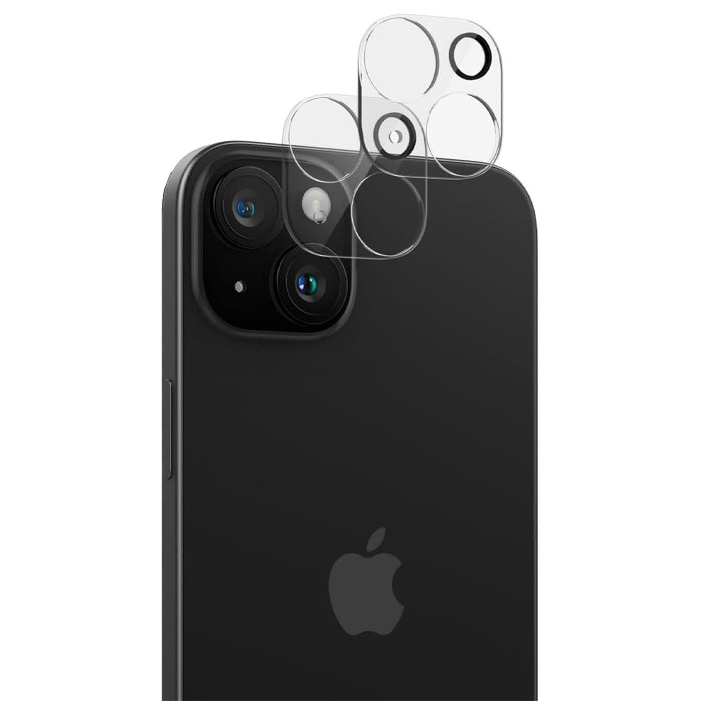 CoolGadget Schutzfolie Kameraschutz Glas für Apple iPhone 15, (Spar-Set 2in1, Staubgeschützt/Staubsicher), Schutzglas für Kamera-Linsen Panzerfolie für iPhone 15 Folie