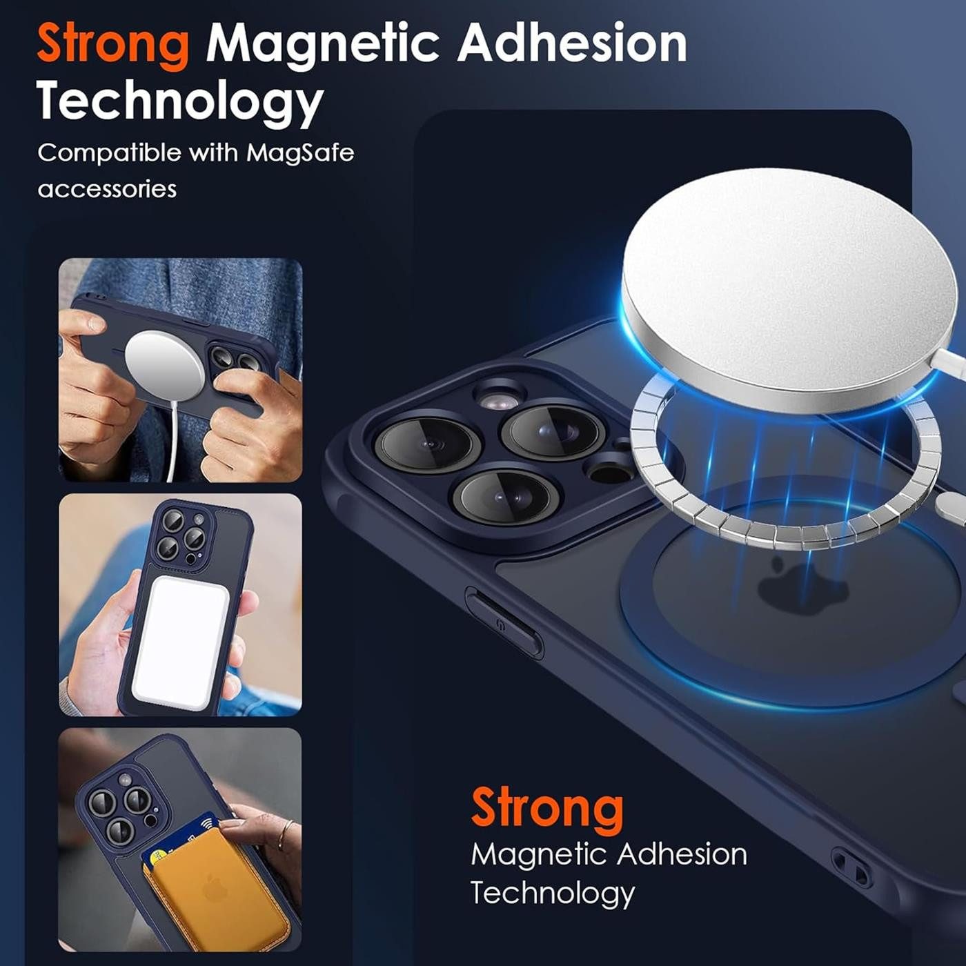 CoolGadget Handyhülle für Apple iPhone 15 Pro 6,1 Zoll, Kamera Schutz Hülle Silikon Hard Case Schutzhülle für Magsafe Zubehör – Bild 4 von 5