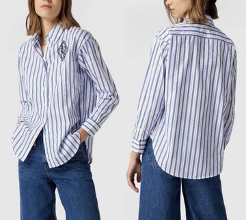 Ralph Lauren Blusentop LAUREN RALPH LAUREN Striped Blouse Logo Bluse Hemd Blusentop Loose Fit