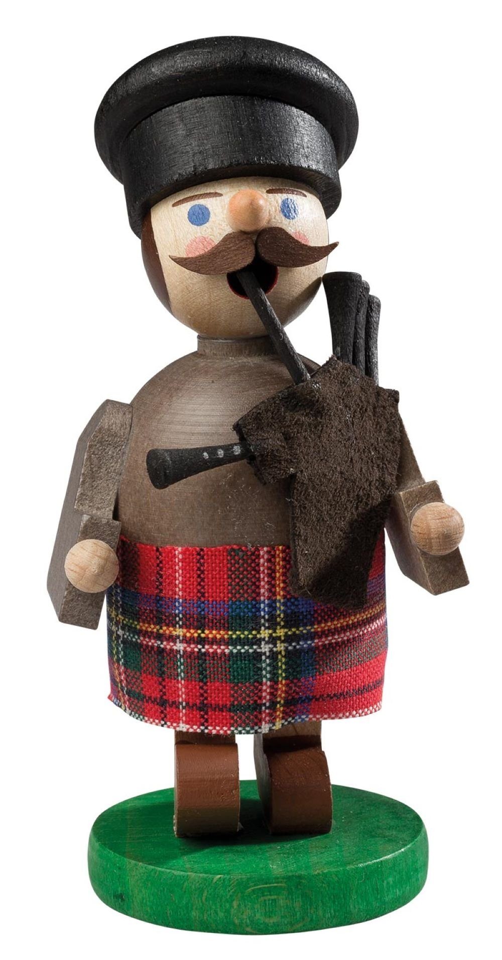 Richard Glaesser Räuchermännchen Schotte, Höhe 11cm, Handwerkskunst original Erzgebirge